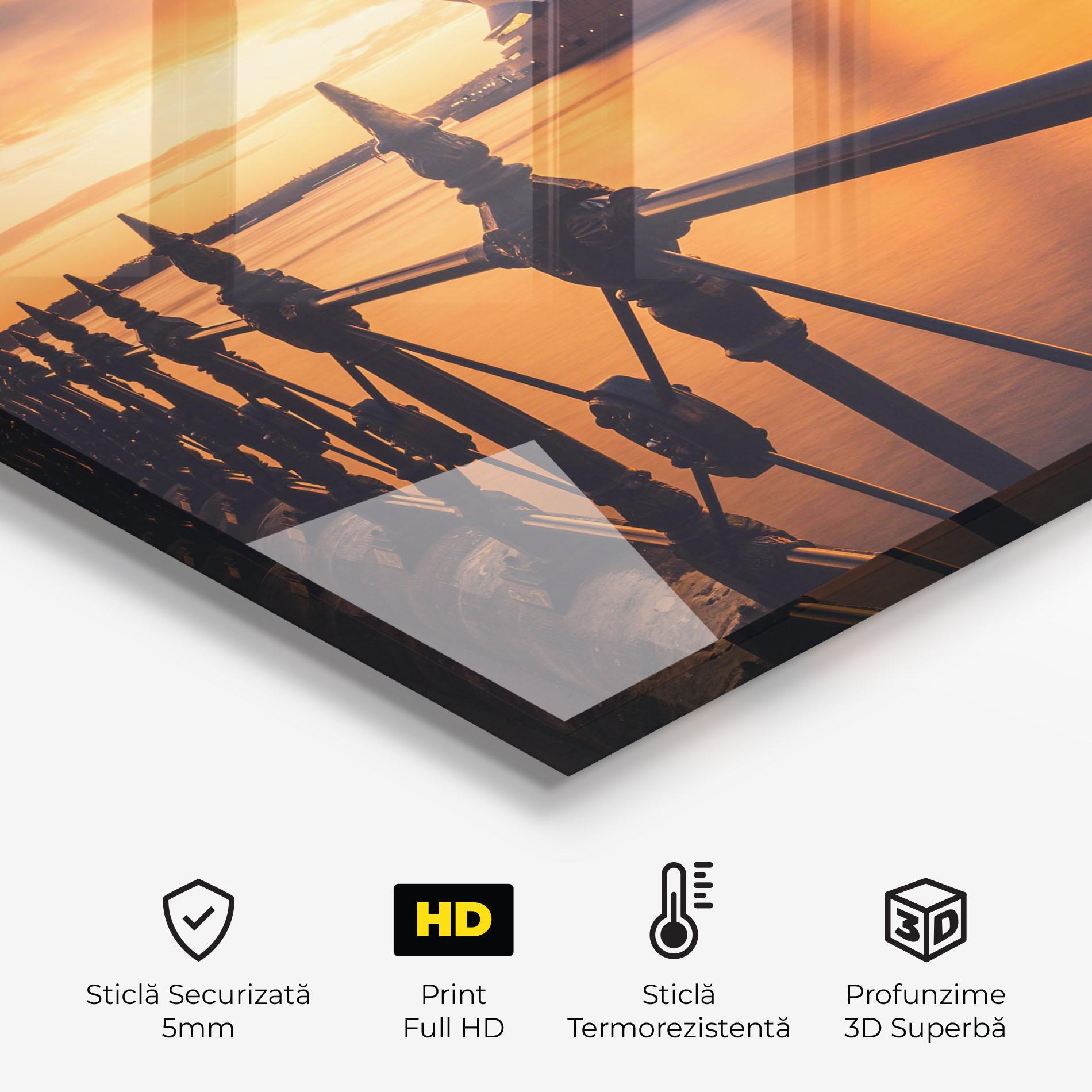 Panou Sticla Bucatarie Sydney Orange View mockup 2