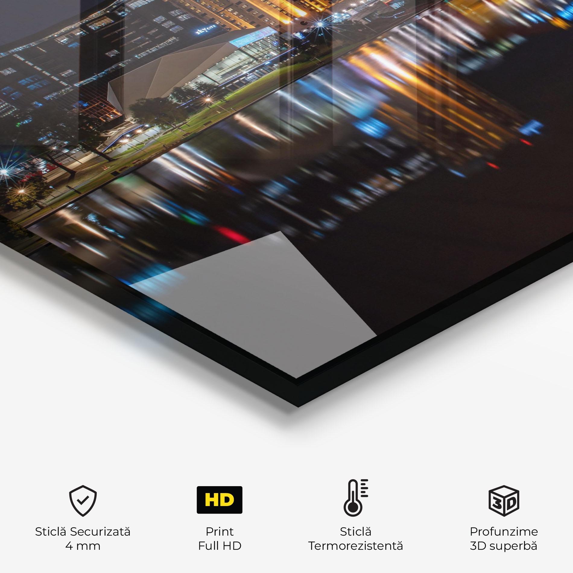 Panou Sticla Bucatarie Australia Night Lake mockup 2