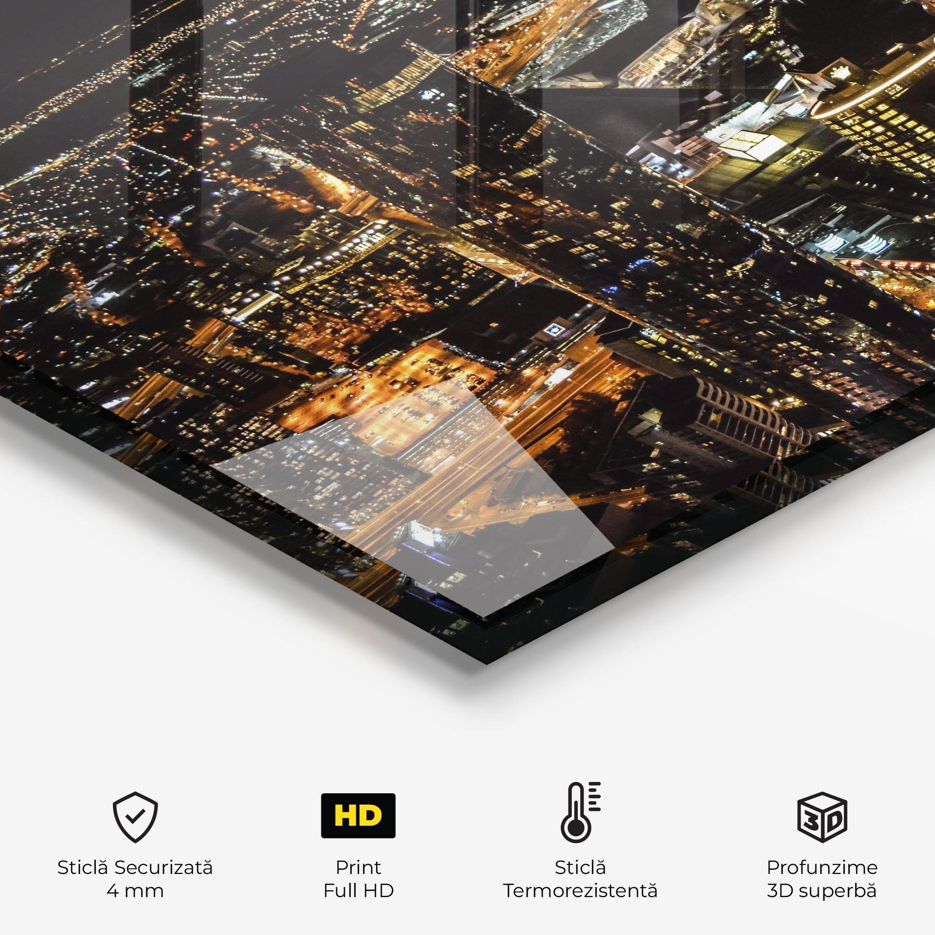 Panou Sticla Bucatarie Black City Light mockup 2