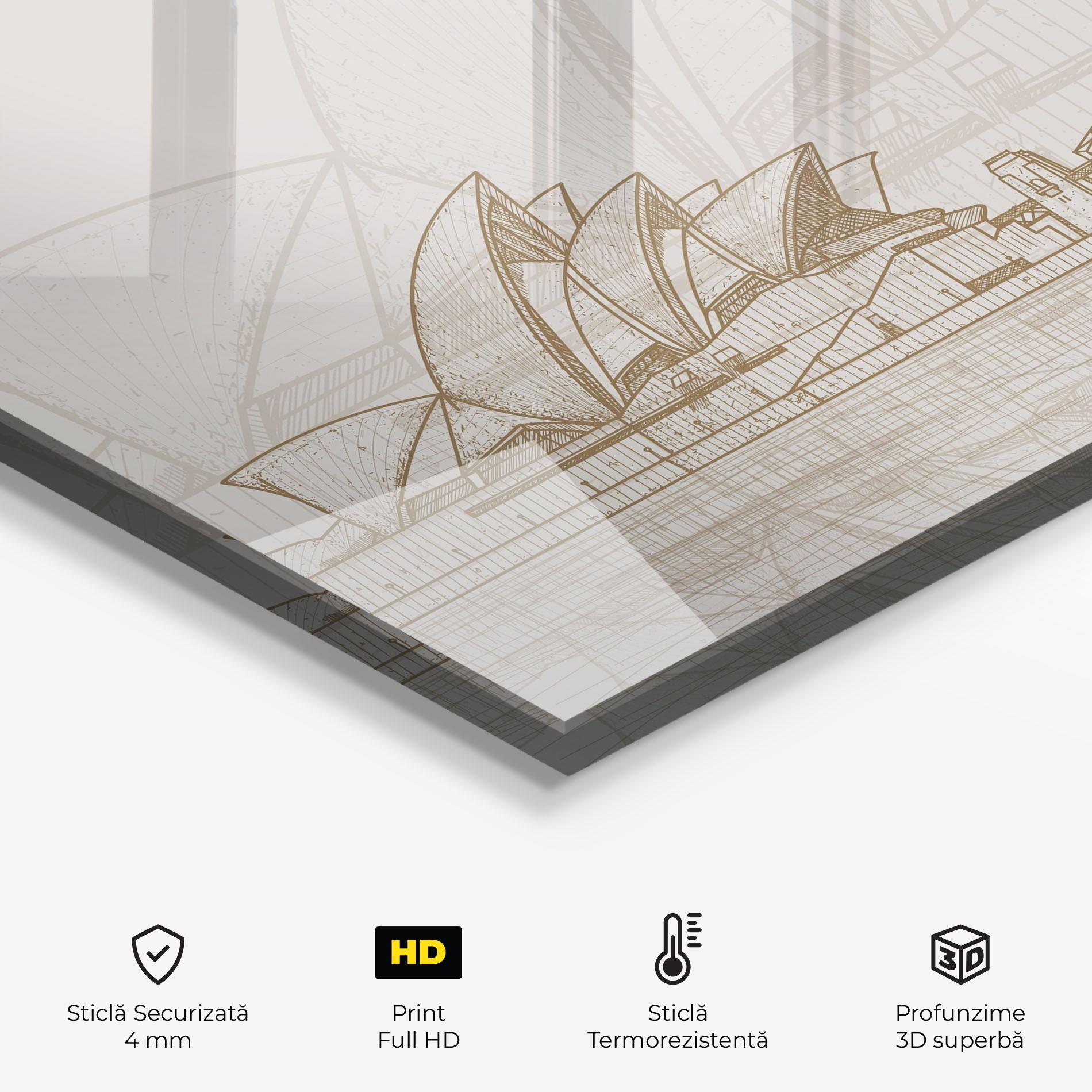 Panou Sticla Bucatarie Brown Opera House mockup 2