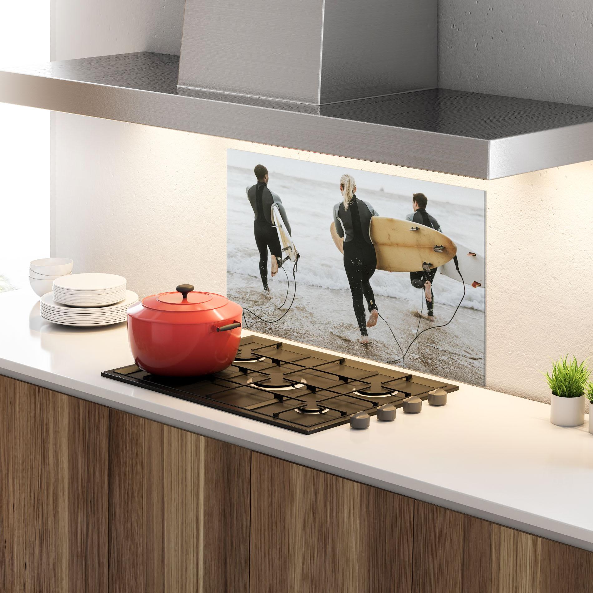 Panou Sticla Bucatarie Australian Beach mockup 4