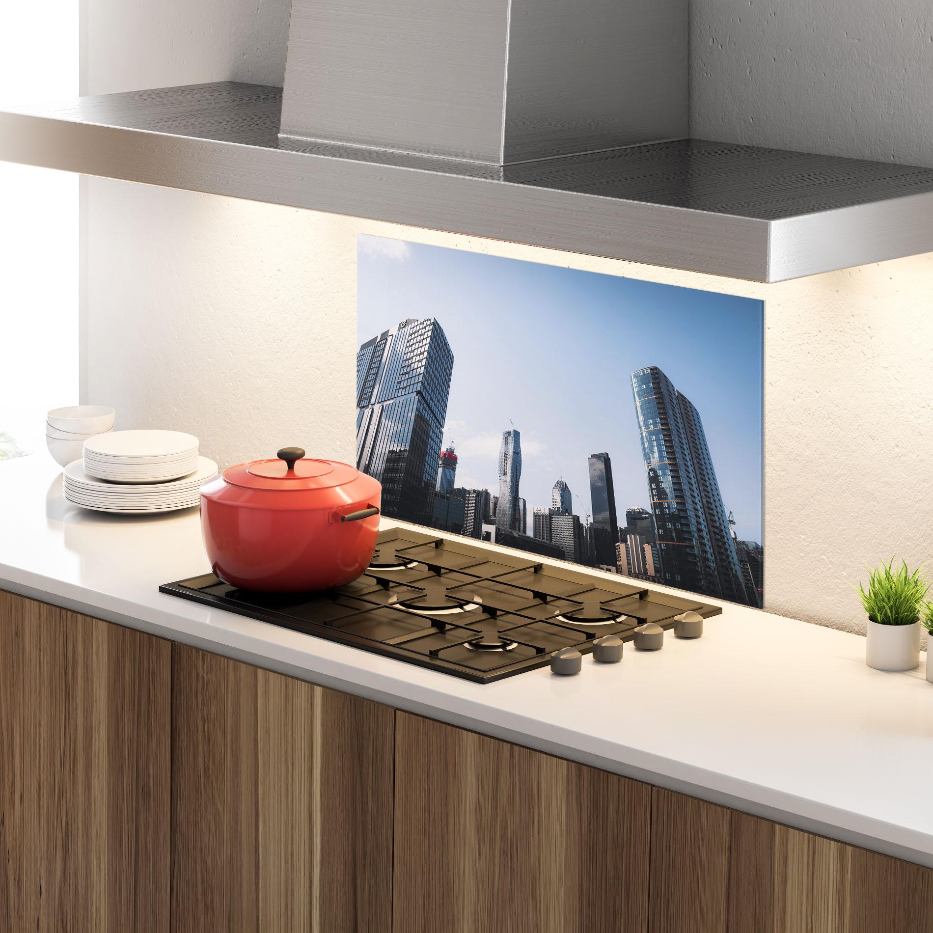 Panou Sticla Bucatarie Business Building mockup 4