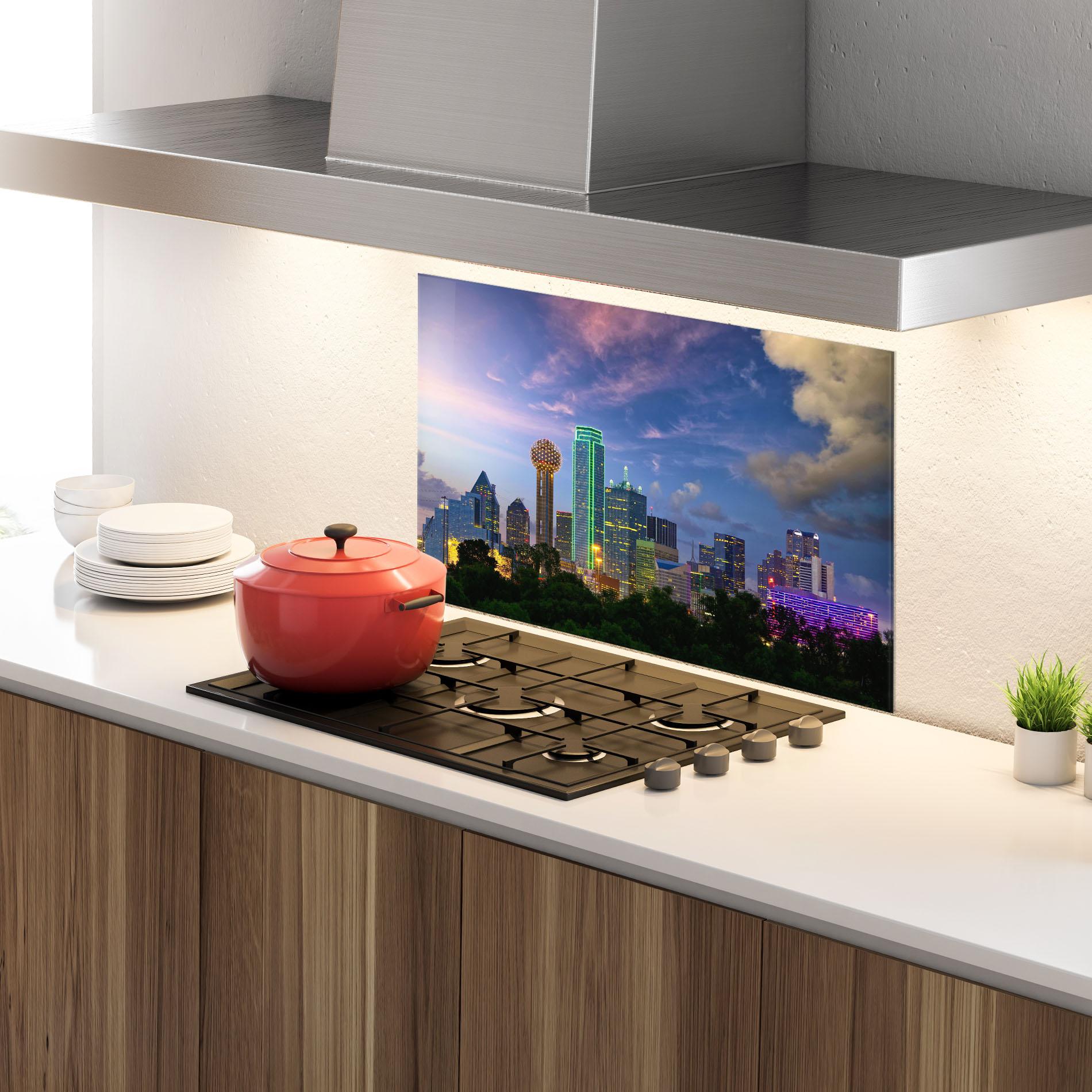 Panou Sticla Bucatarie Dallas Dusk mockup 4