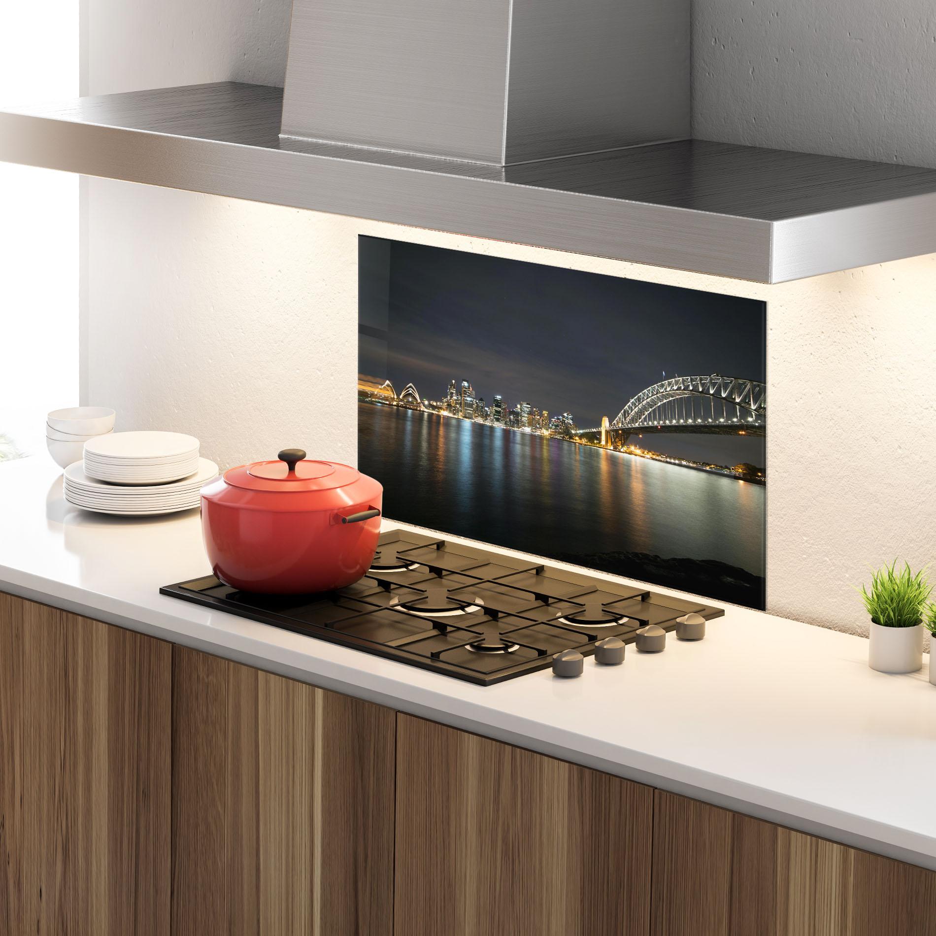 Panou Sticla Bucatarie Harbour Bridge mockup 4