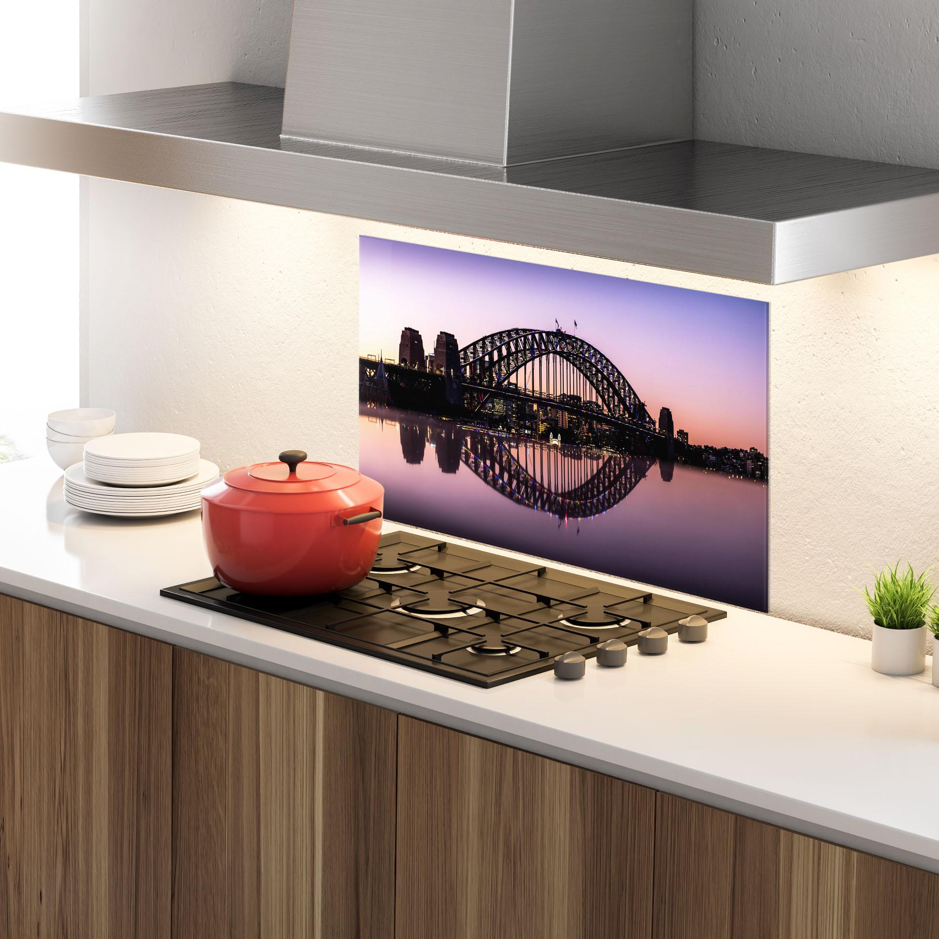 Panou Sticla Bucatarie Purple Night Sydney mockup 4