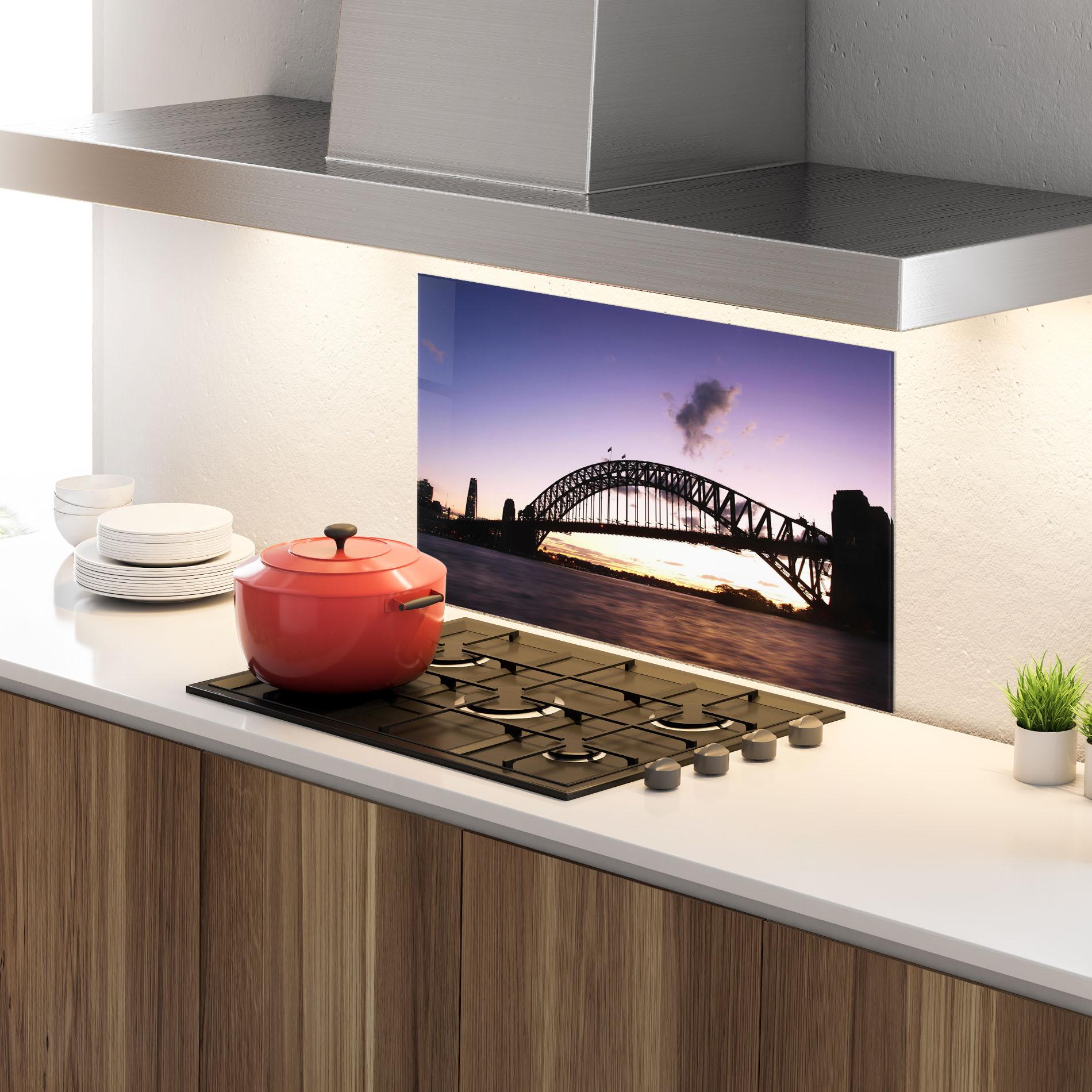 Panou Sticla Bucatarie Purple Sky Sydney mockup 4