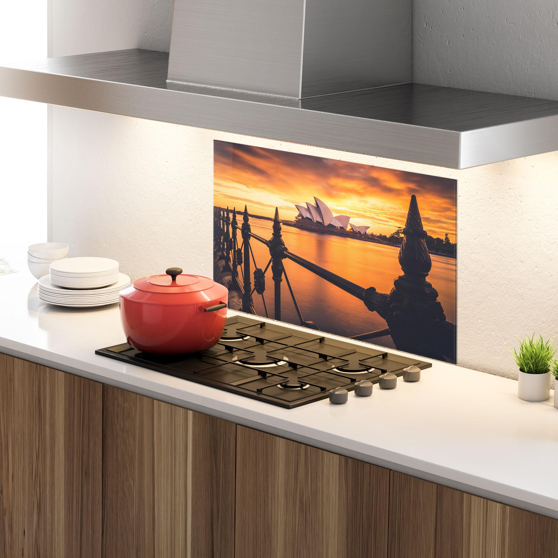 Panou Sticla Bucatarie Sydney Orange View mockup 4