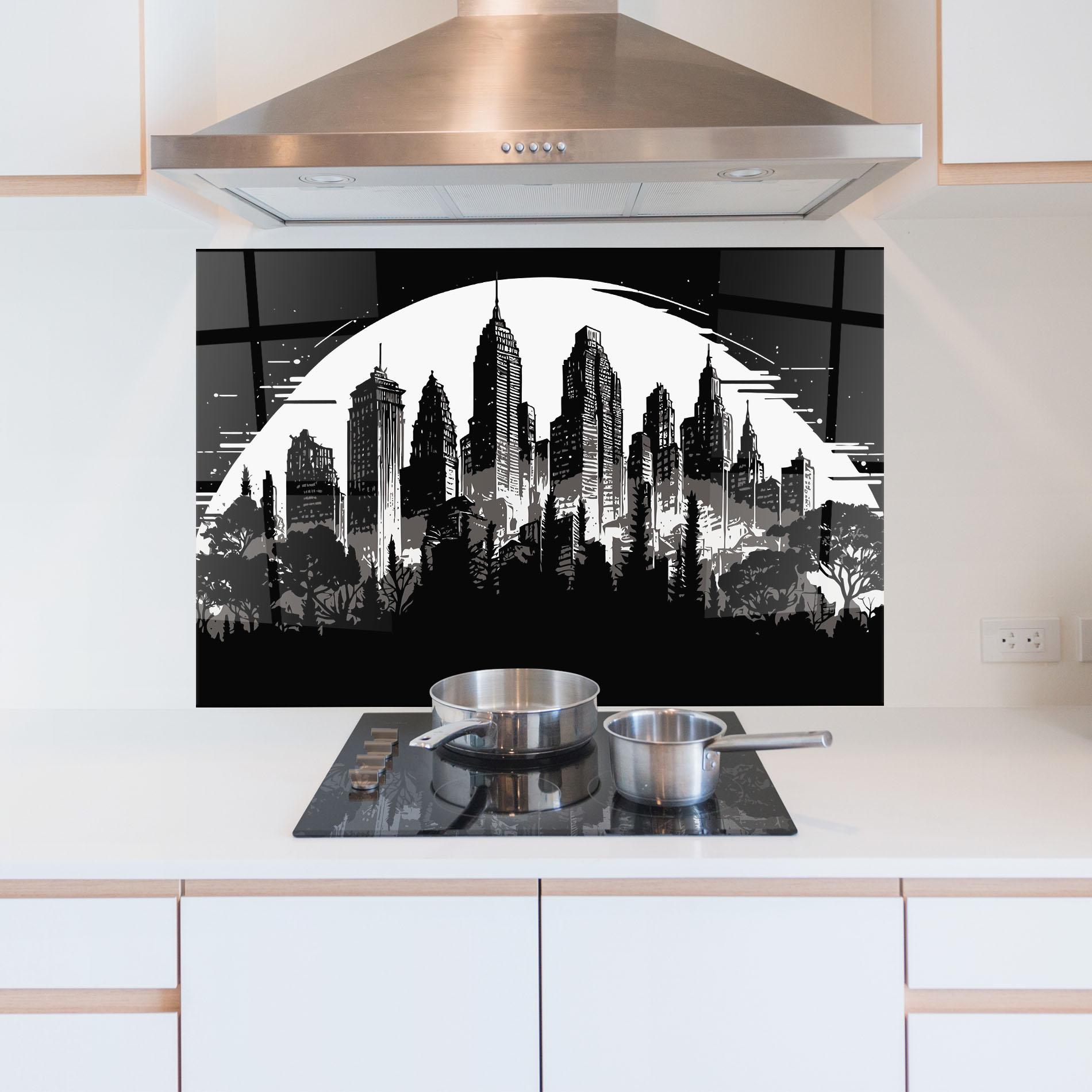 Panou Sticla Bucatarie Australia Moon mockup 5