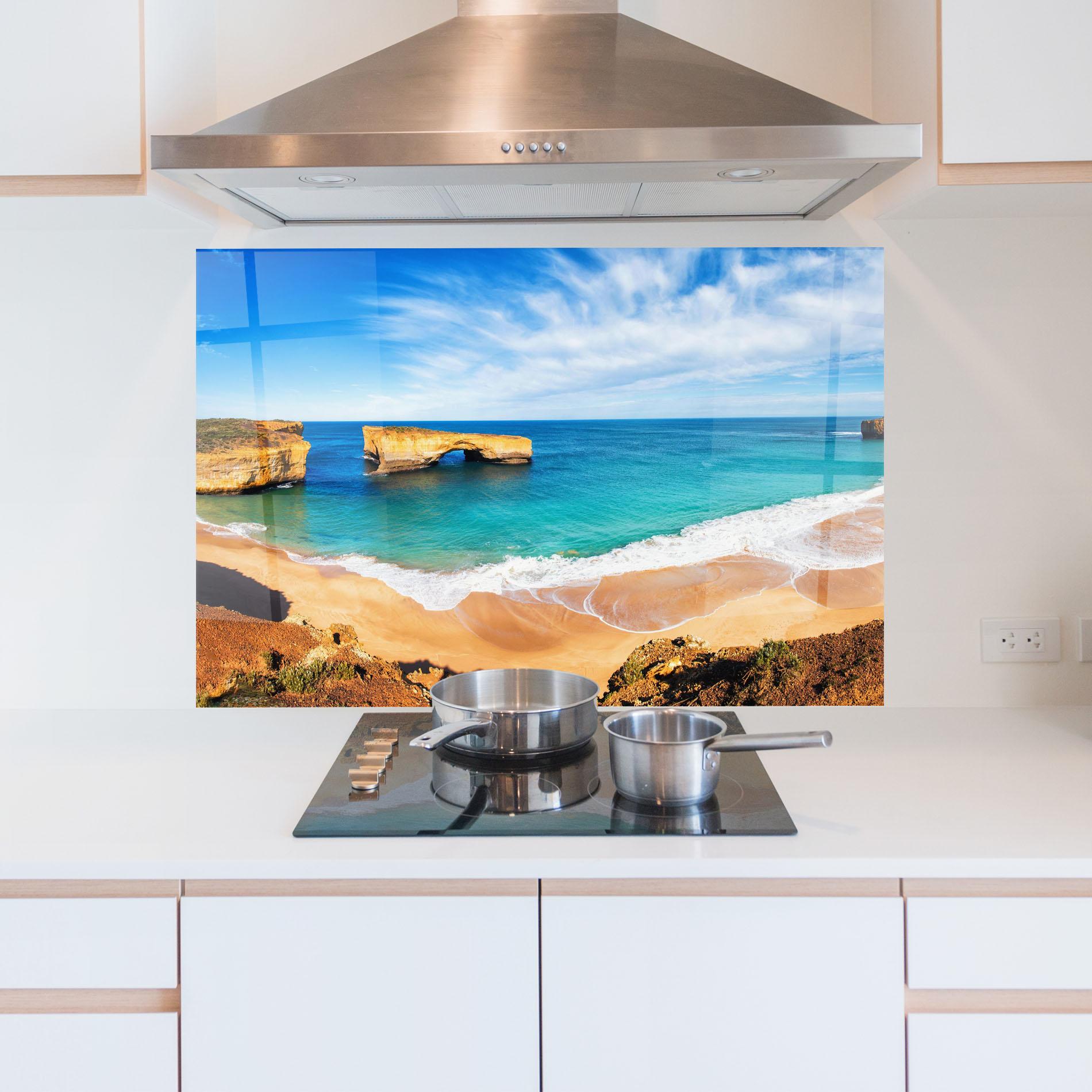 Panou Sticla Bucatarie Australian Island mockup 5