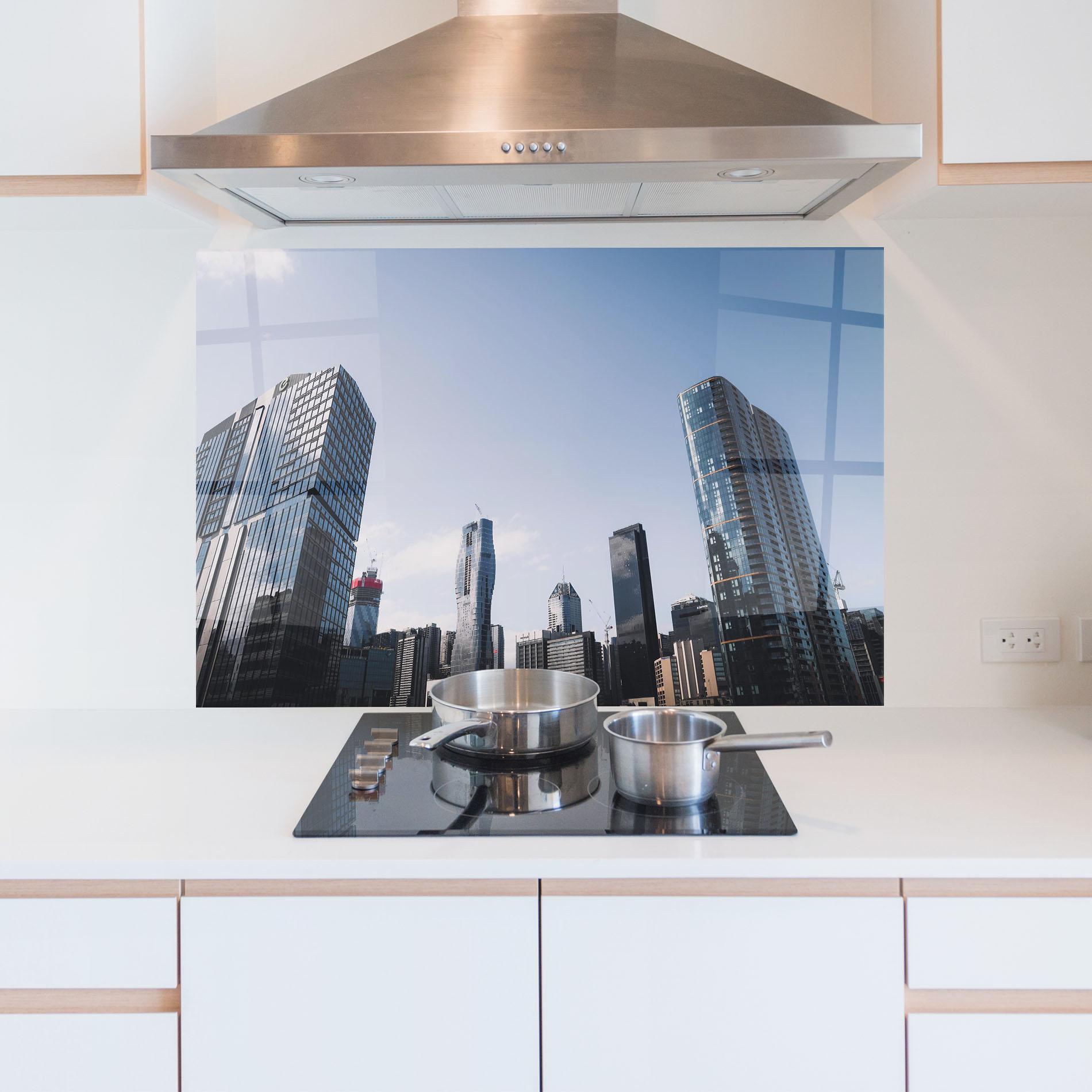 Panou Sticla Bucatarie Business Building mockup 5