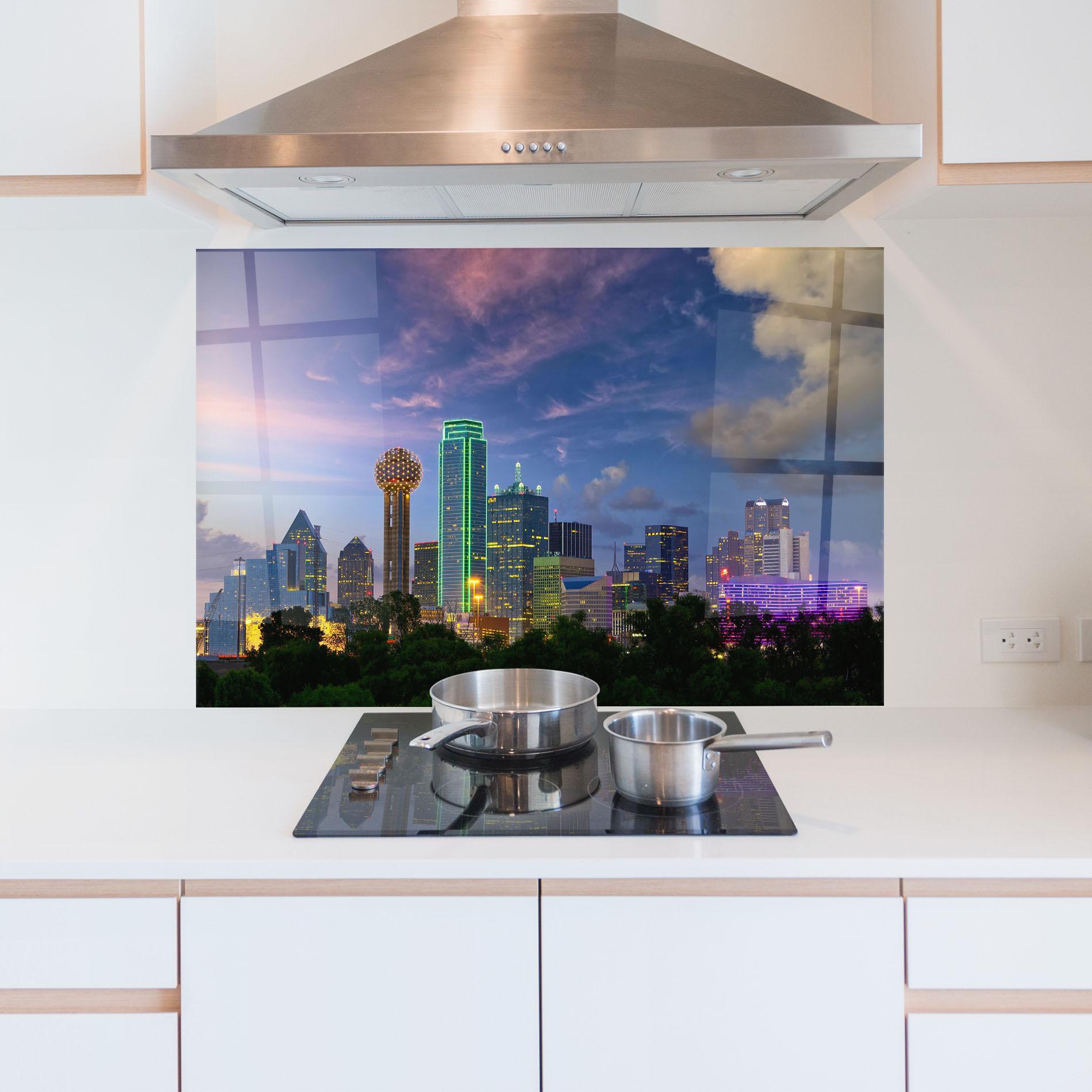 Panou Sticla Bucatarie Dallas Dusk mockup 5