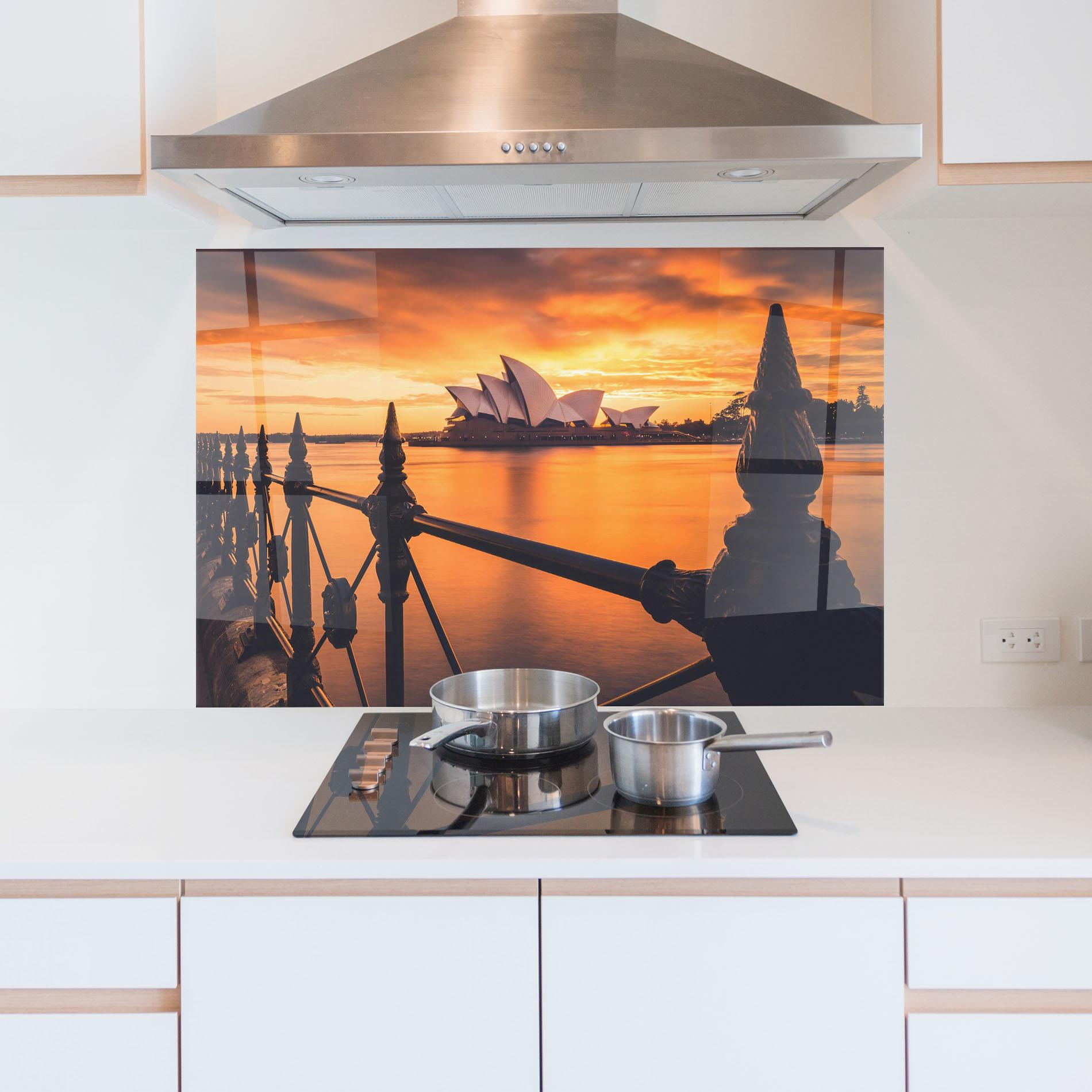 Panou Sticla Bucatarie Sydney Orange View mockup 5