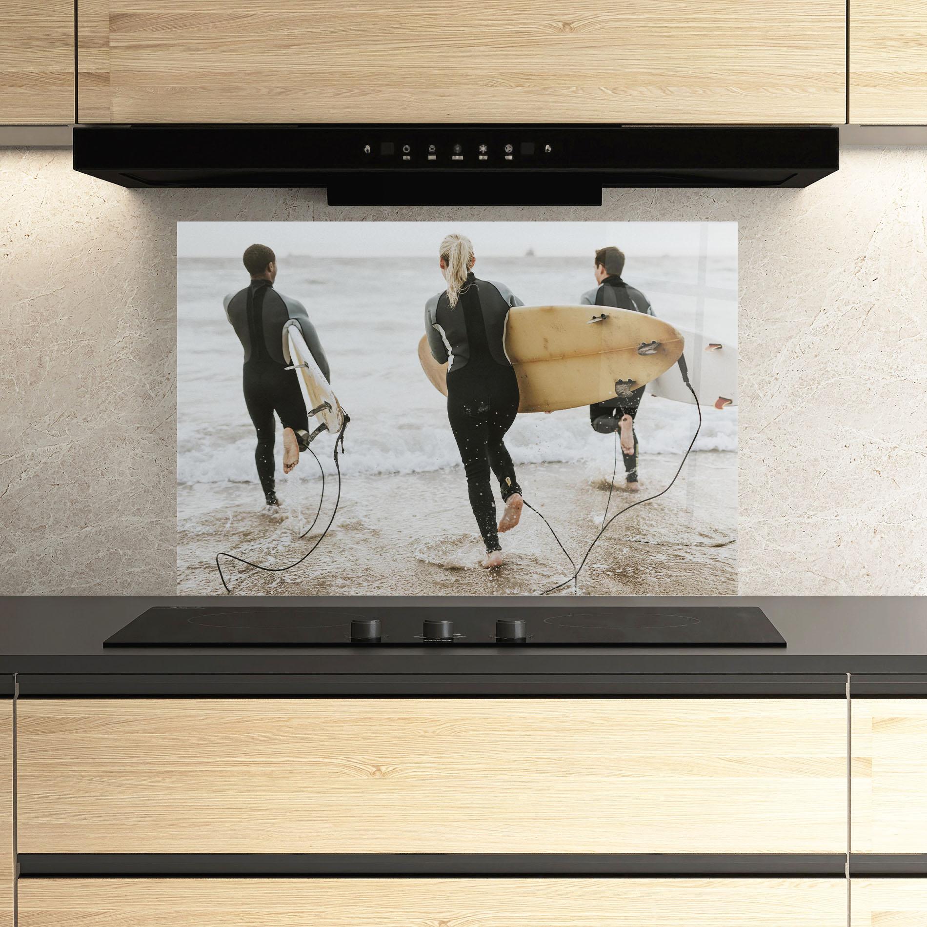 Panou Sticla Bucatarie Australian Beach mockup 3