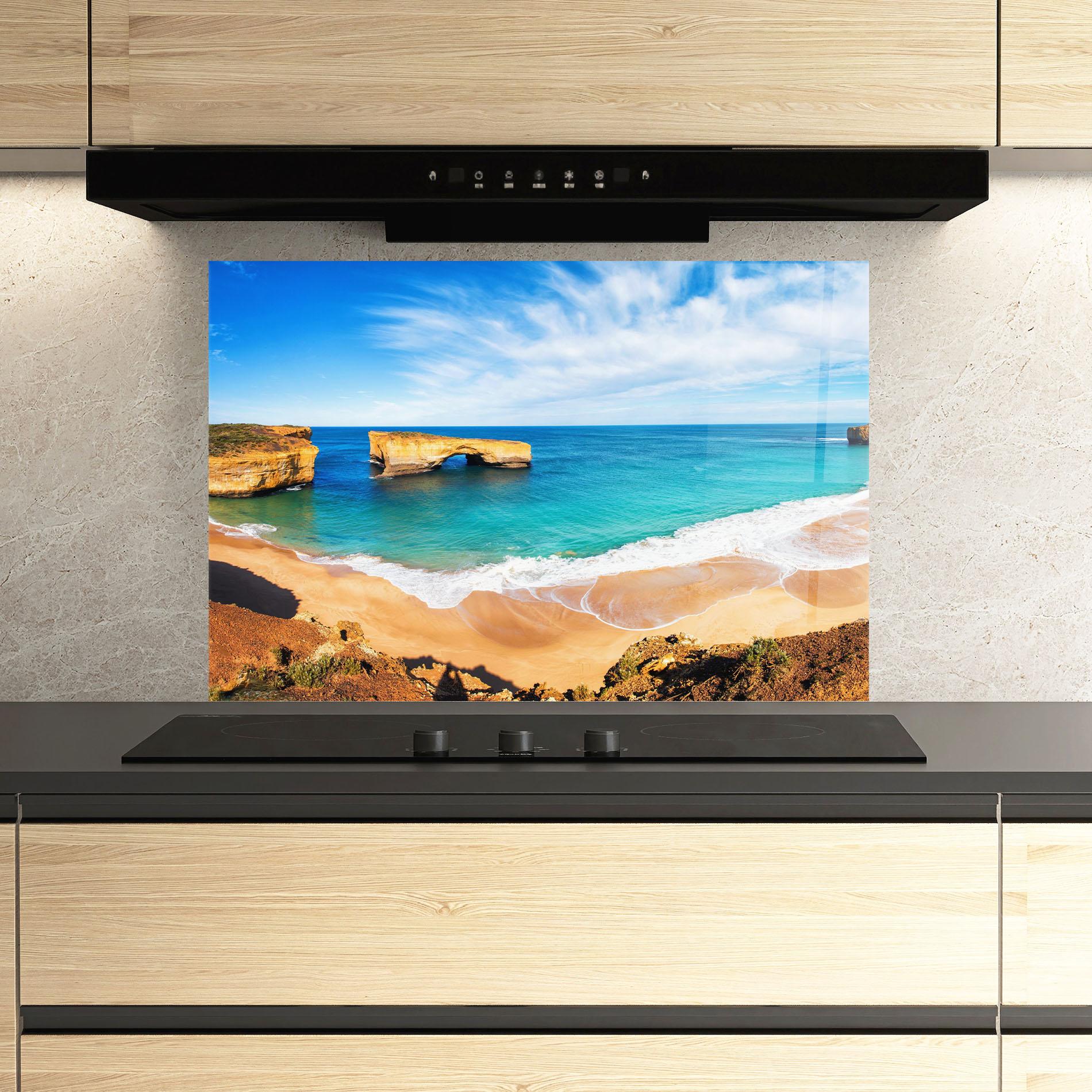 Panou Sticla Bucatarie Australian Island mockup 3