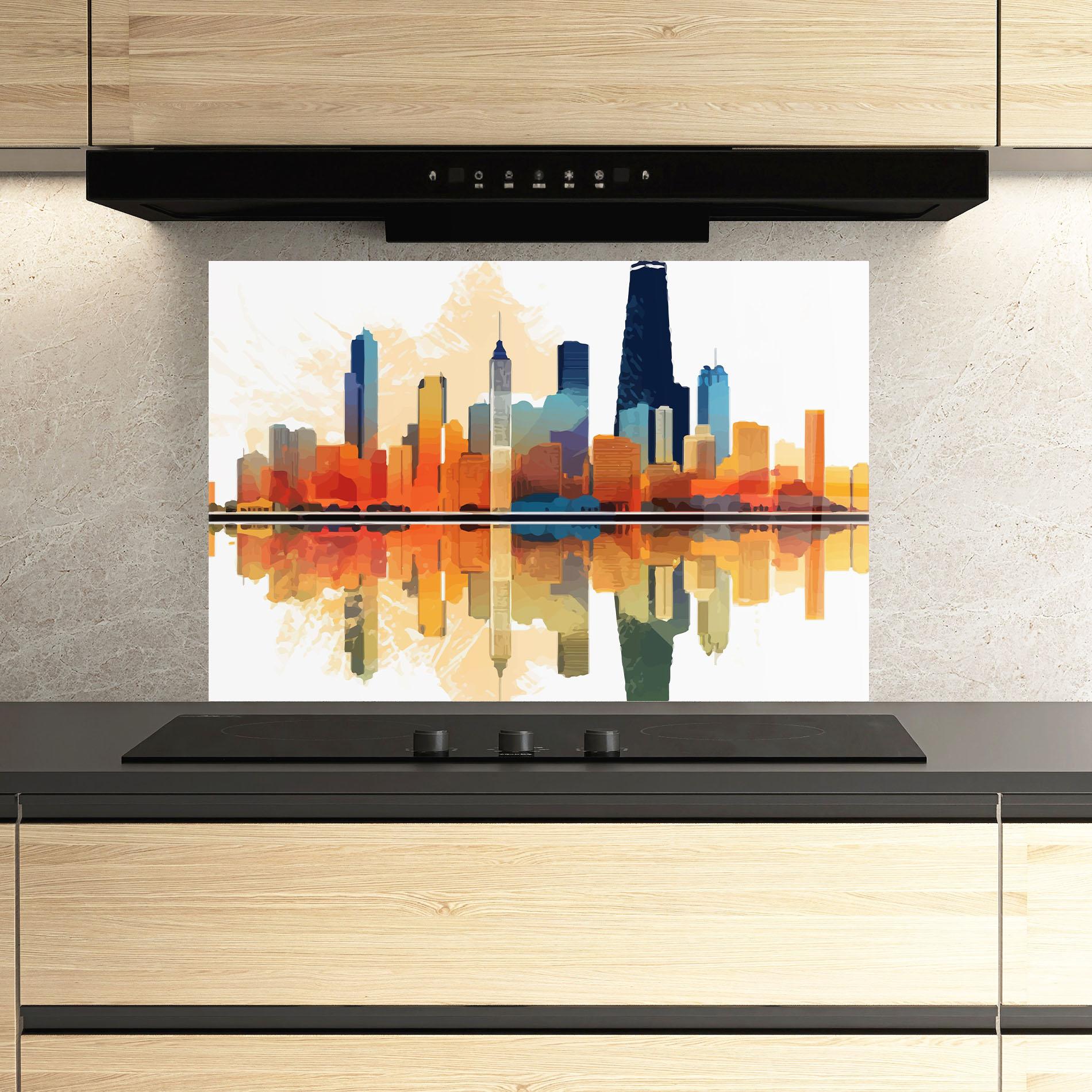 Panou Sticla Bucatarie Australian River mockup 3