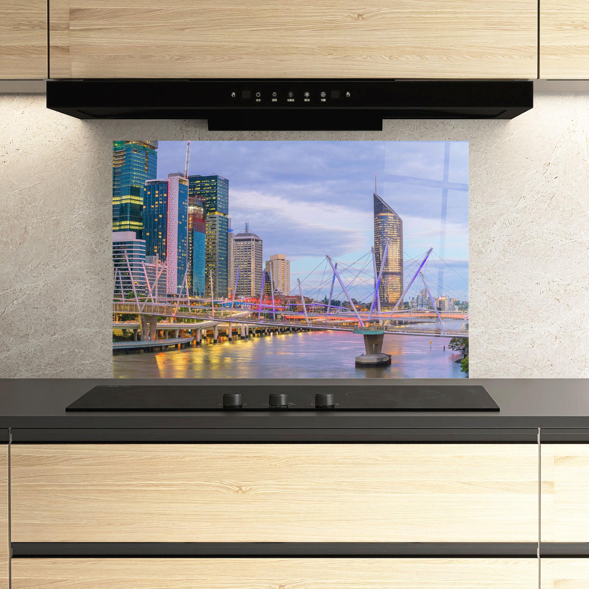 Panou Sticla Bucatarie Brisbane River Australia mockup 3