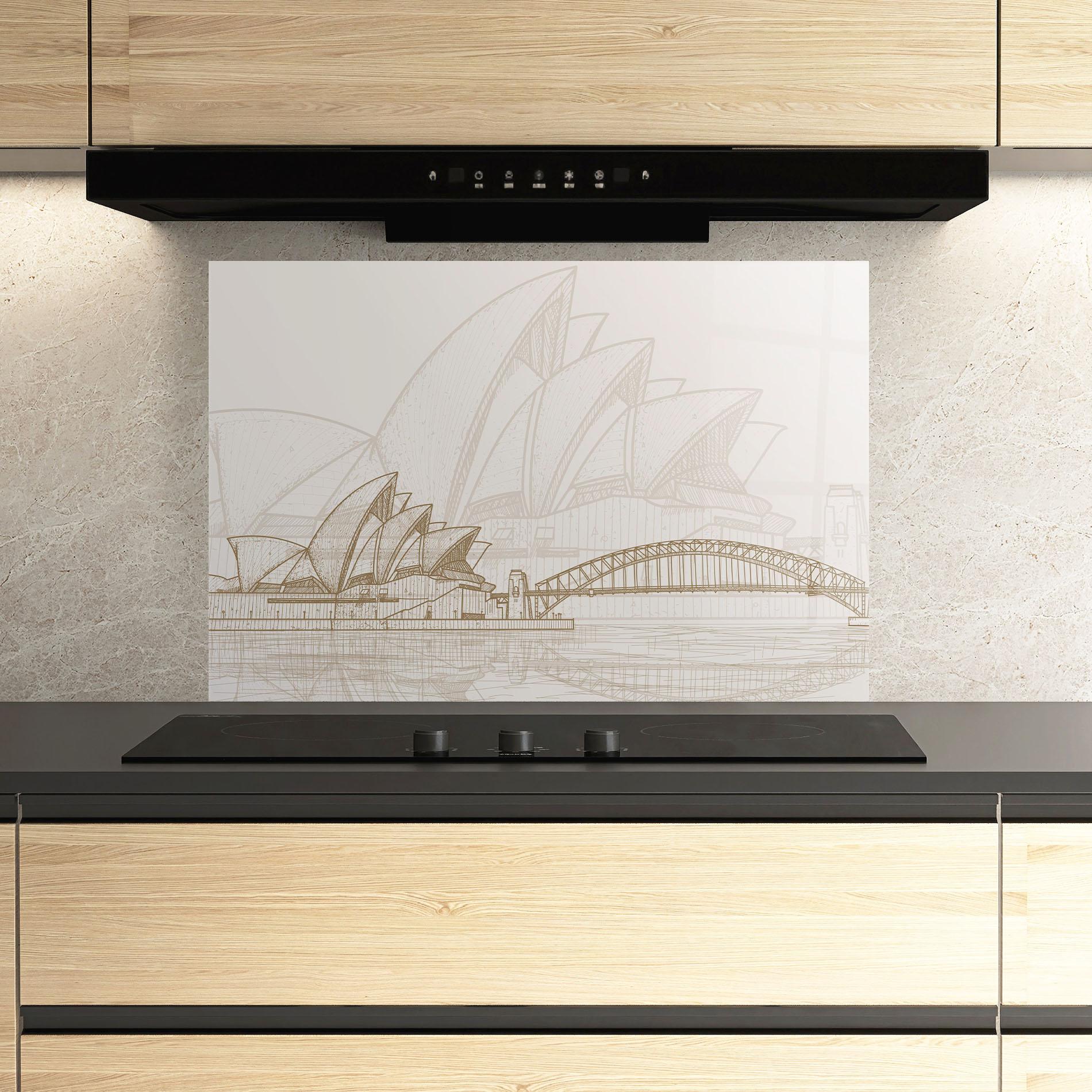 Panou Sticla Bucatarie Brown Opera House mockup 3