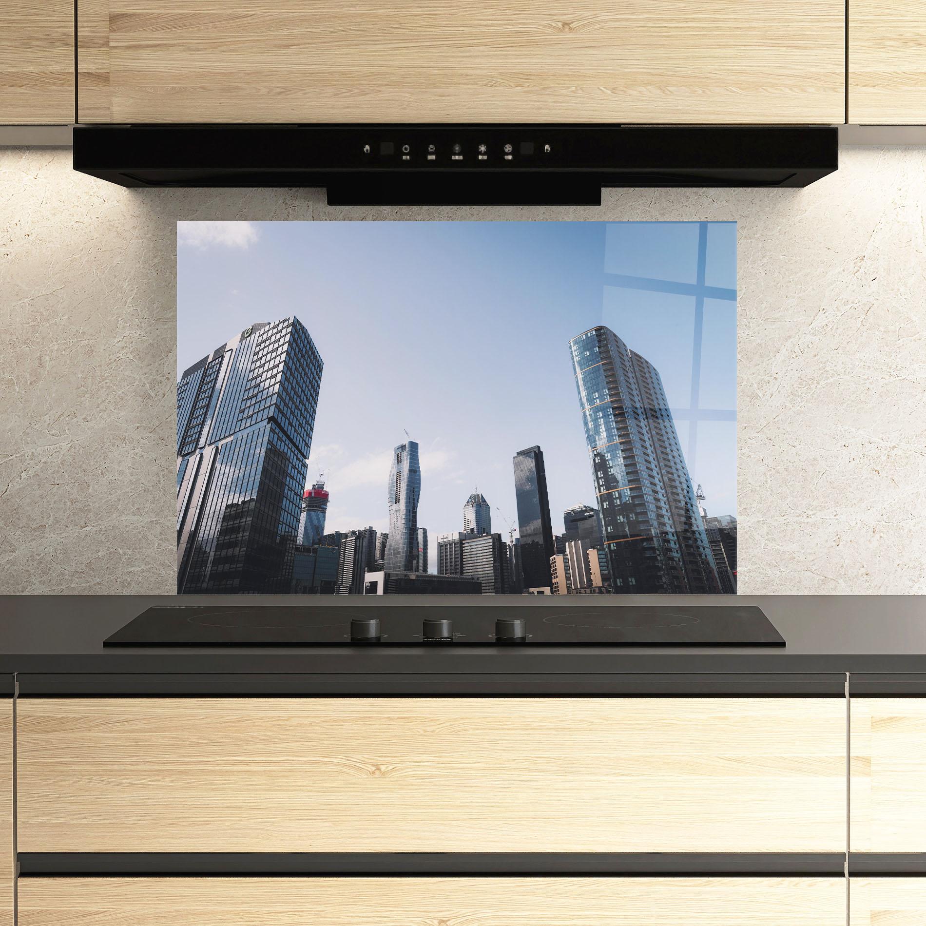 Panou Sticla Bucatarie Business Building mockup 3