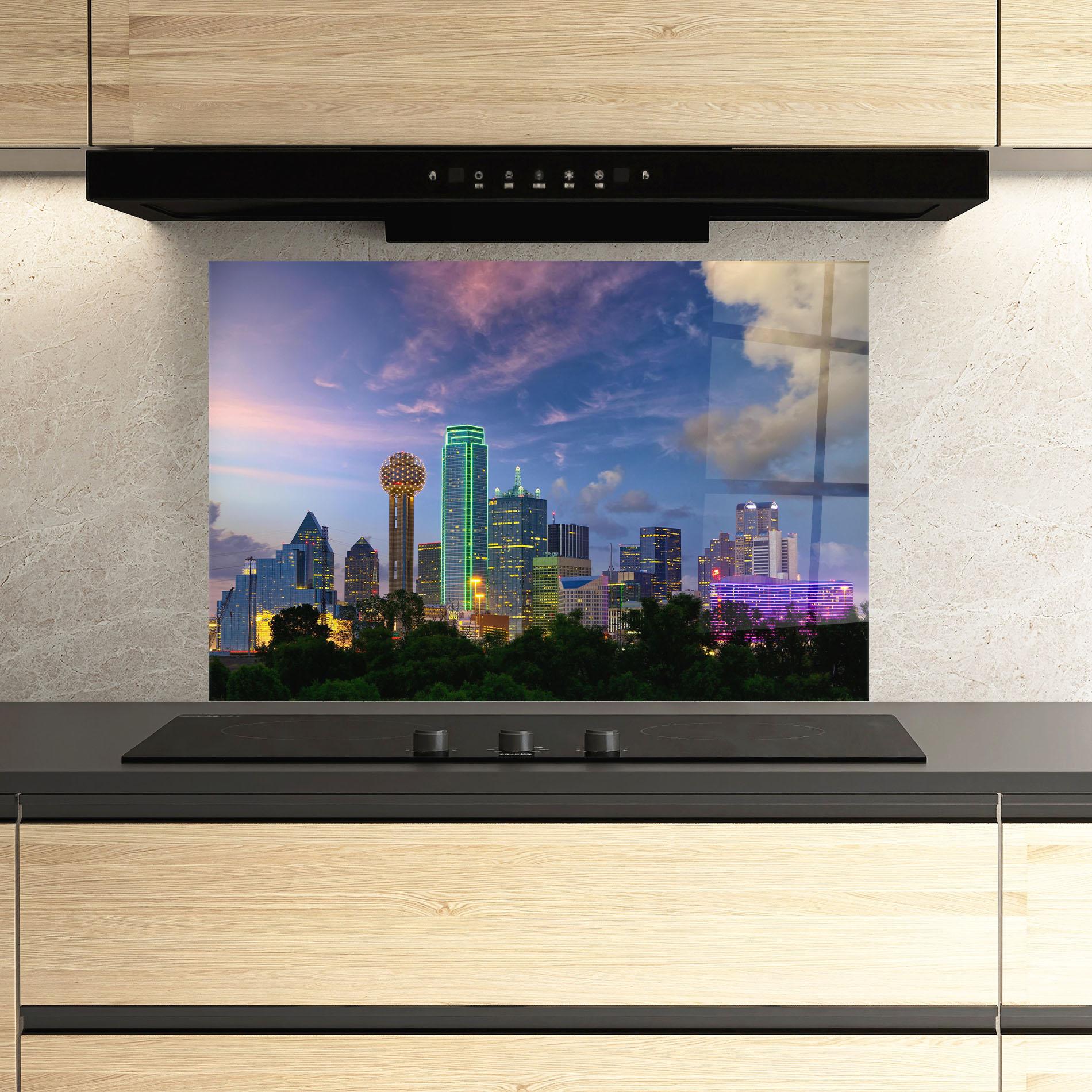 Panou Sticla Bucatarie Dallas Dusk mockup 3