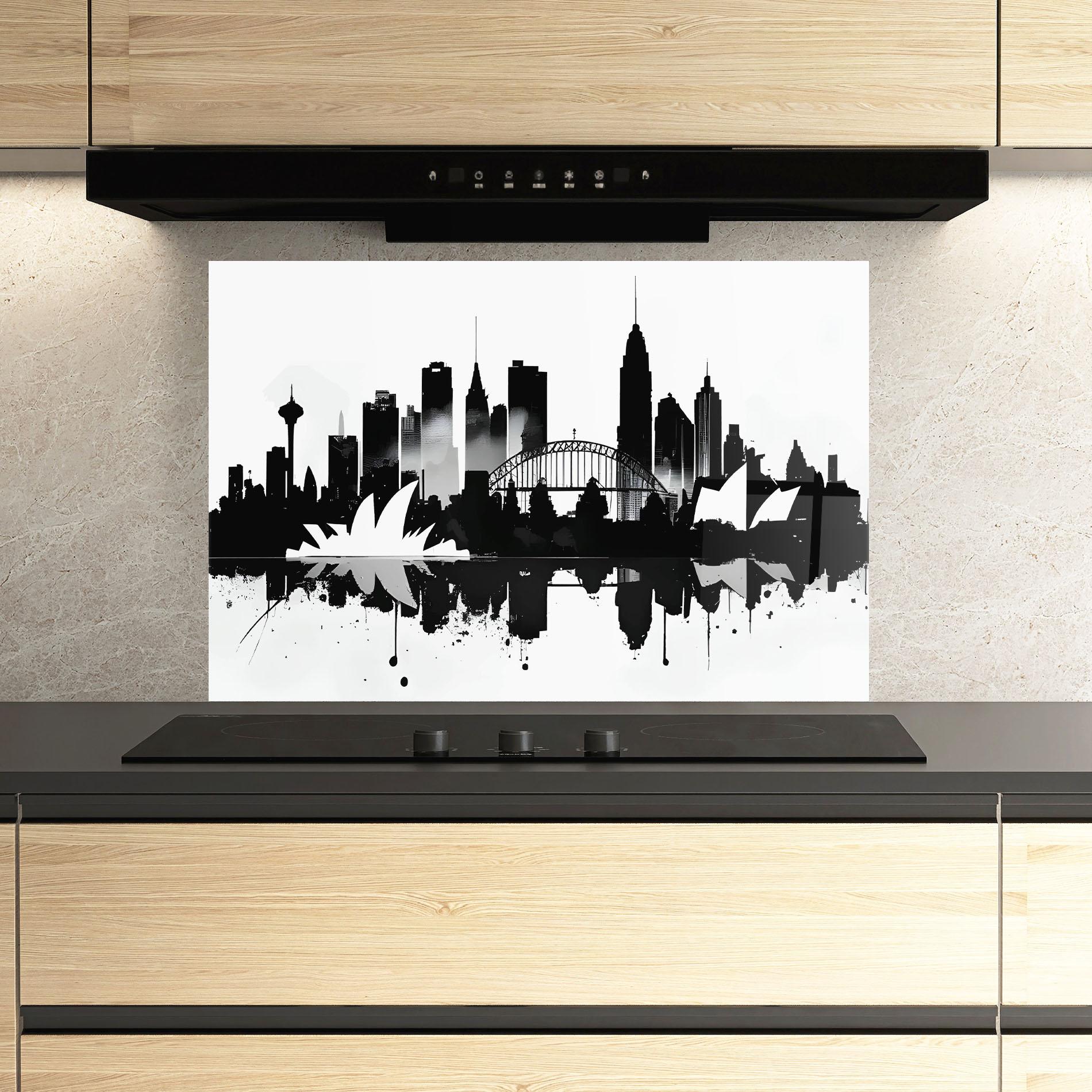 Panou Sticla Bucatarie Opera House Art mockup 3