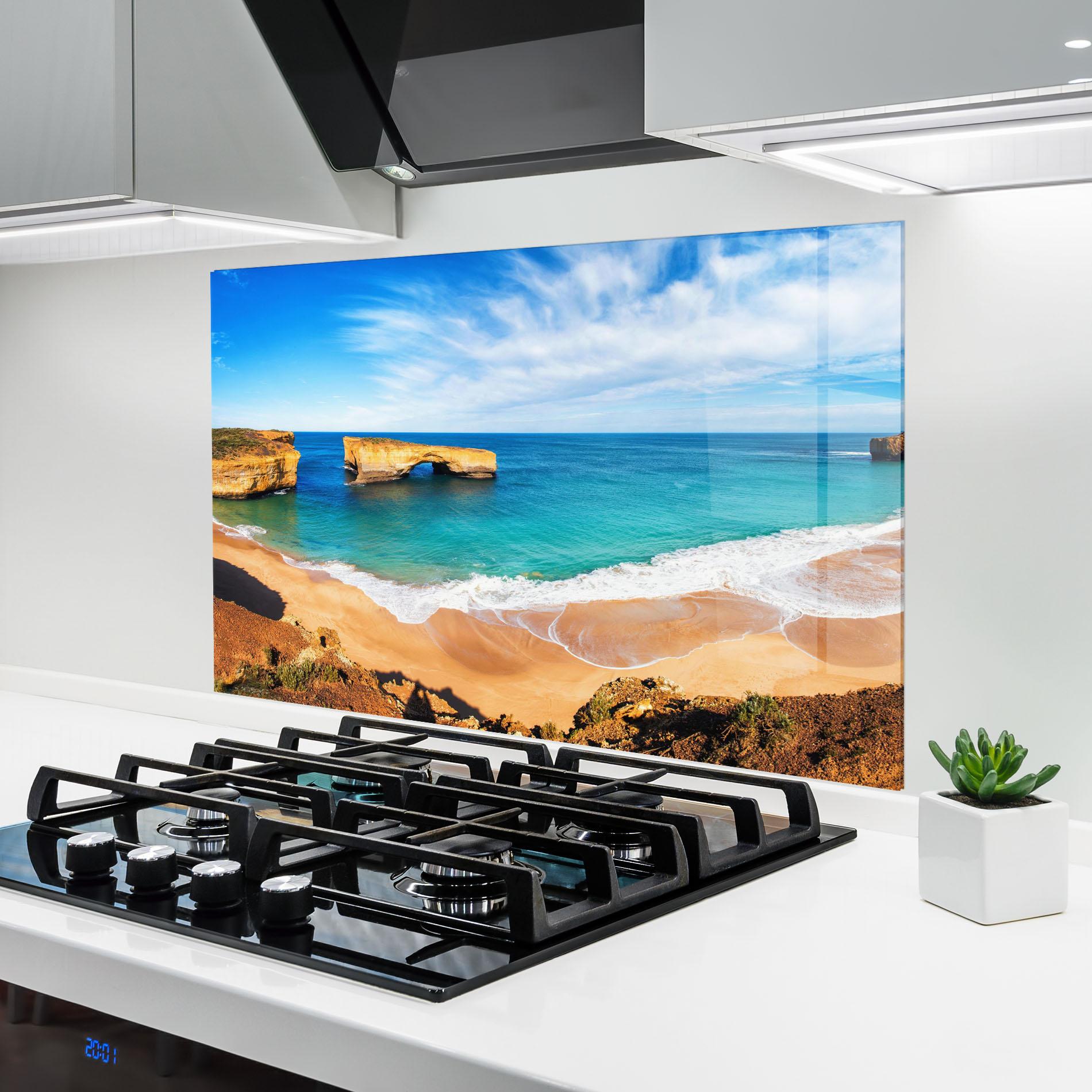 Panou Sticla Bucatarie Australian Island mockup 6