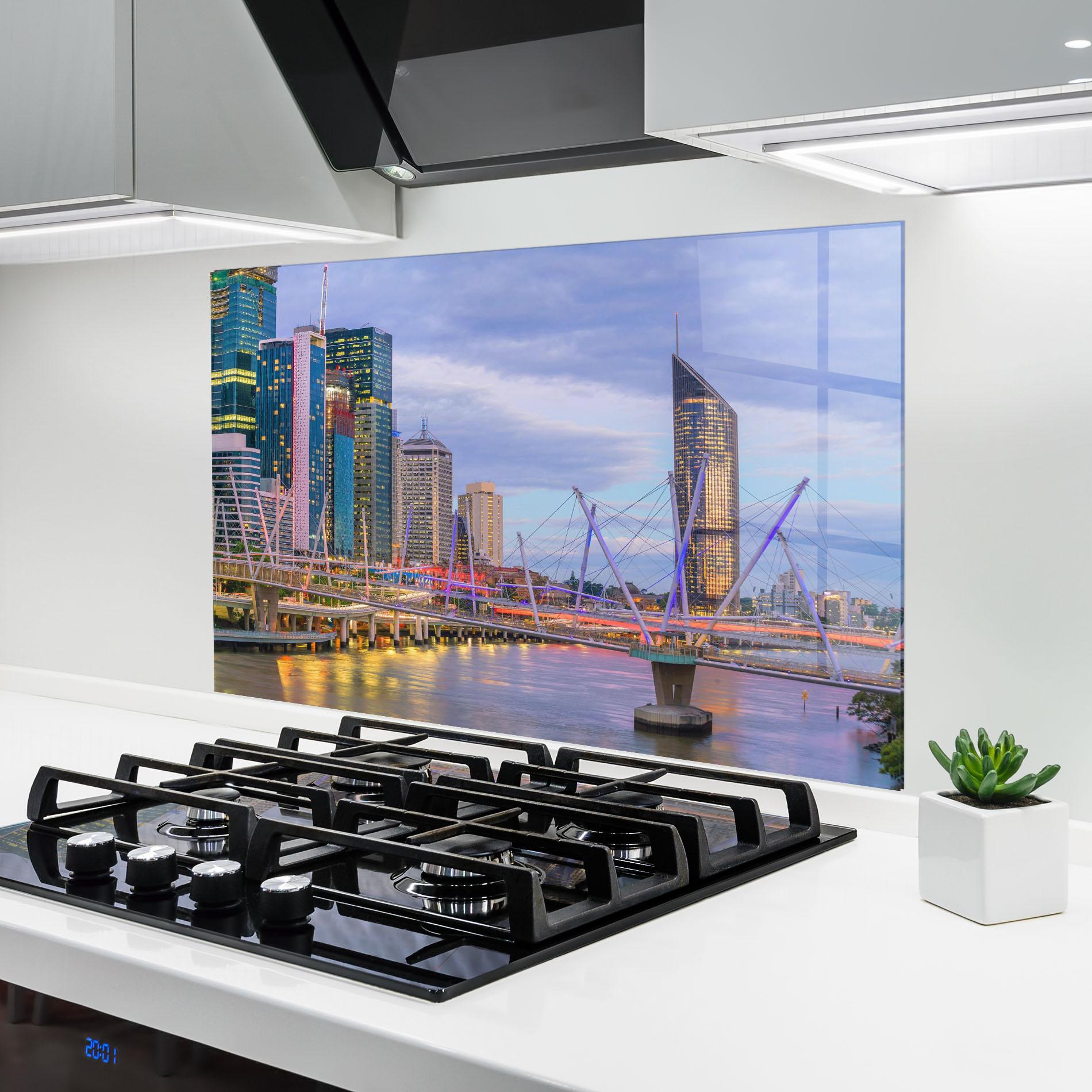 Panou Sticla Bucatarie Brisbane River Australia mockup 6