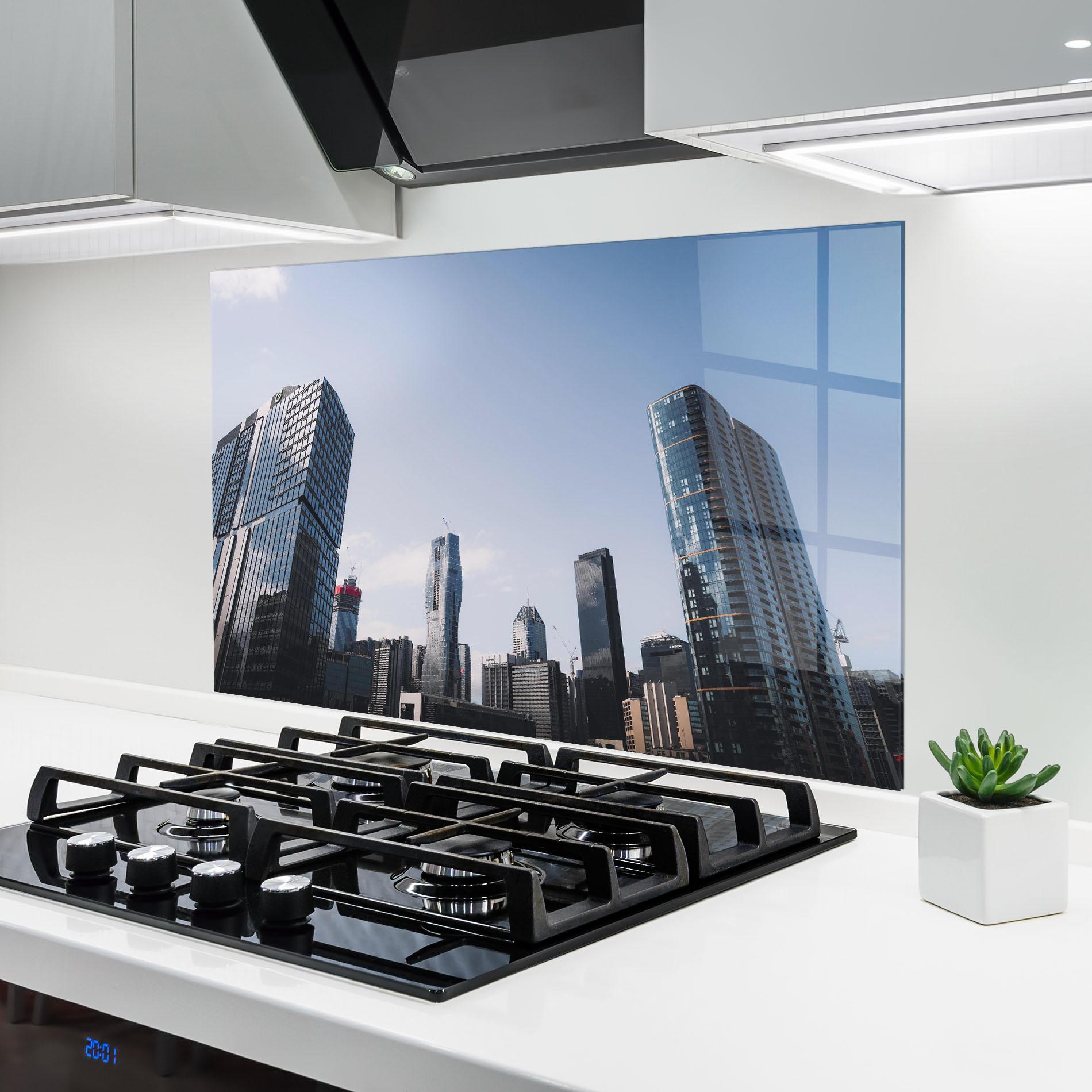 Panou Sticla Bucatarie Business Building mockup 6