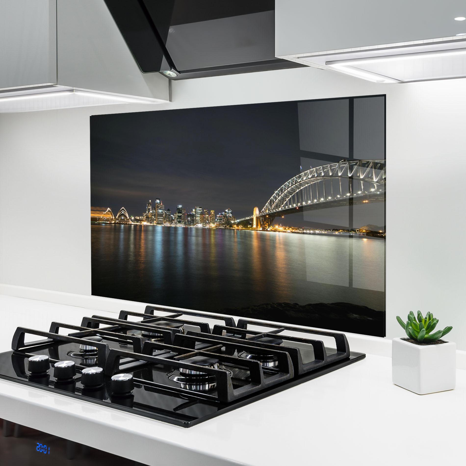 Panou Sticla Bucatarie Harbour Bridge mockup 6