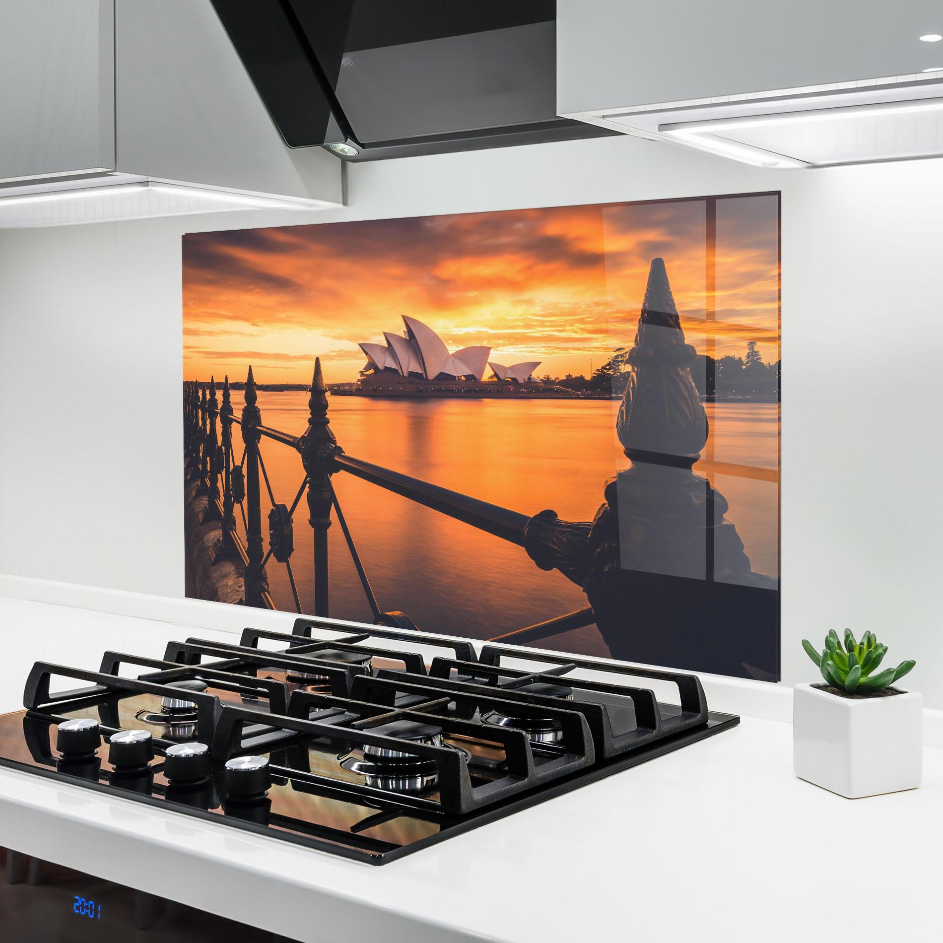 Panou Sticla Bucatarie Sydney Orange View mockup 6