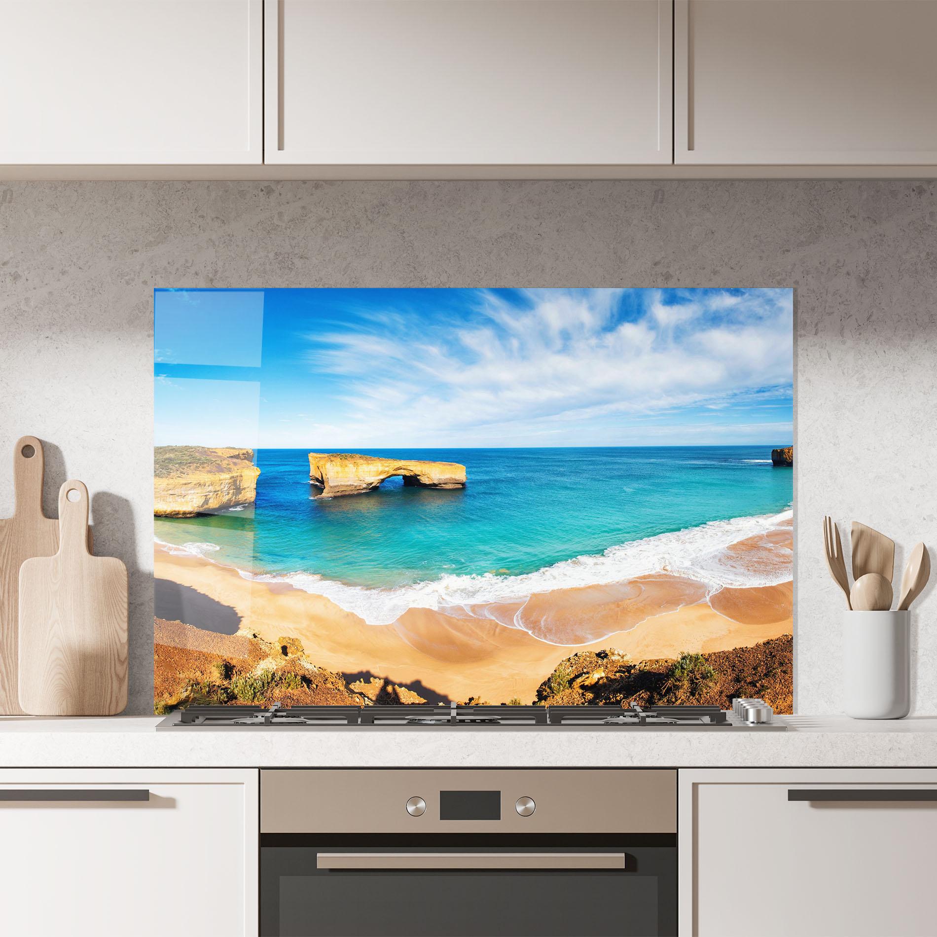 Panou Sticla Bucatarie Australian Island mockup 7