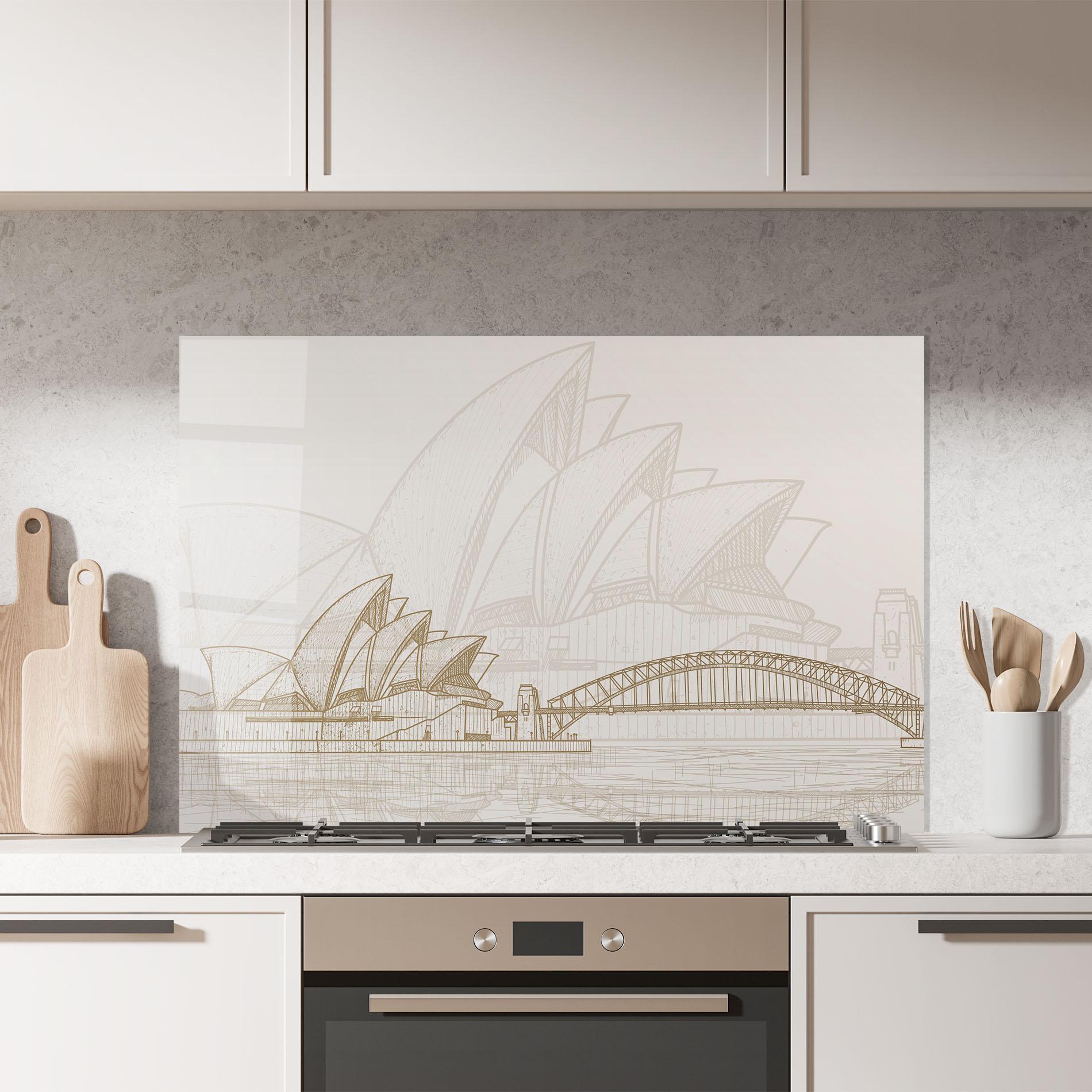 Panou Sticla Bucatarie Brown Opera House mockup 7