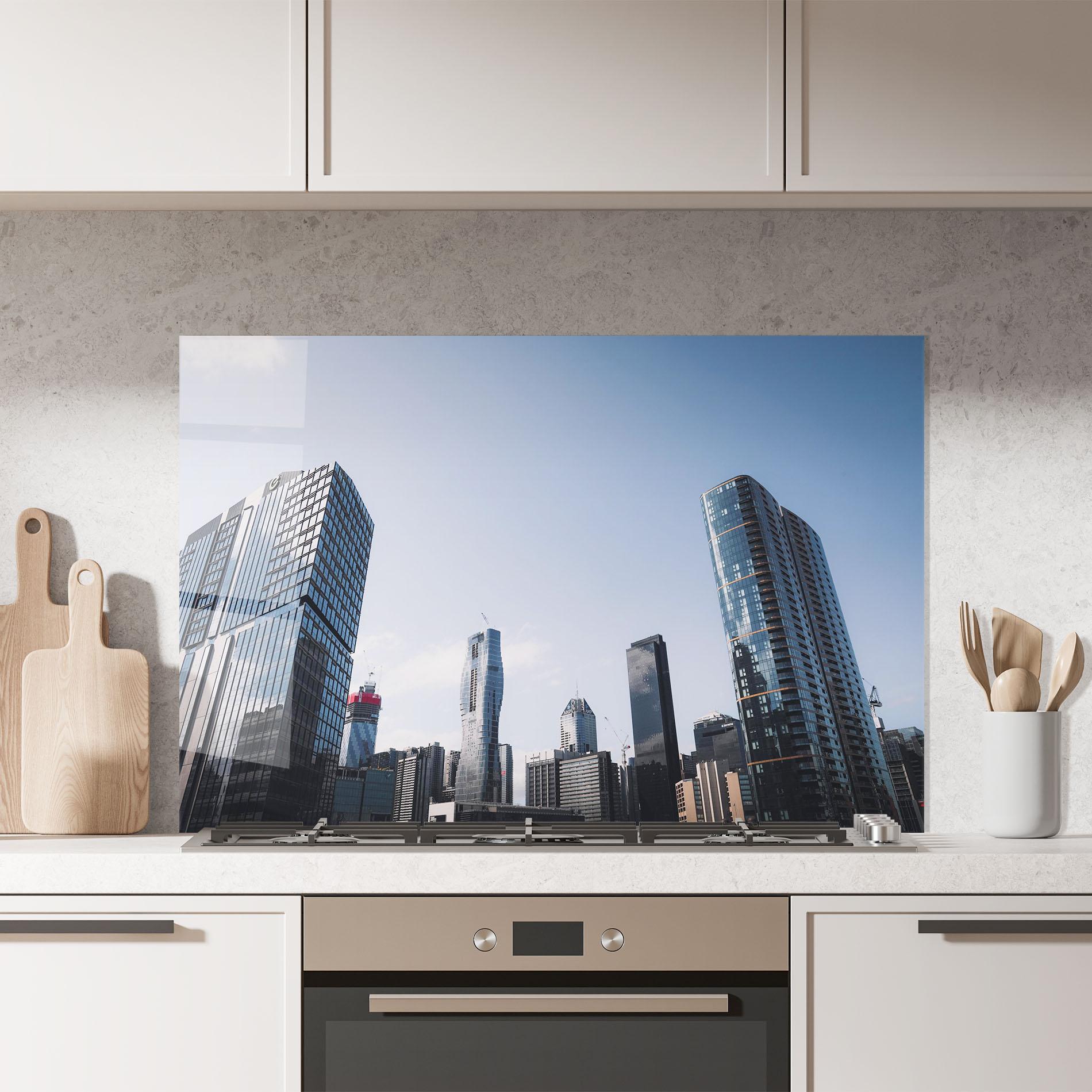 Panou Sticla Bucatarie Business Building mockup 7