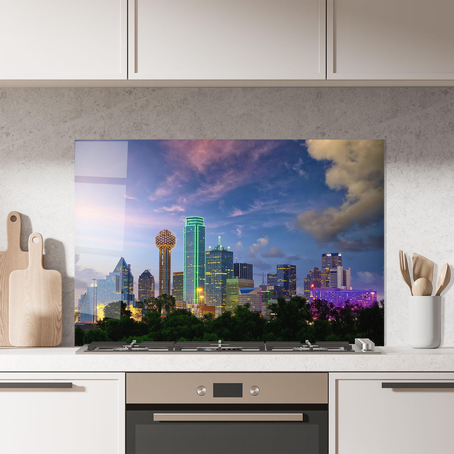 Panou Sticla Bucatarie Dallas Dusk mockup 7