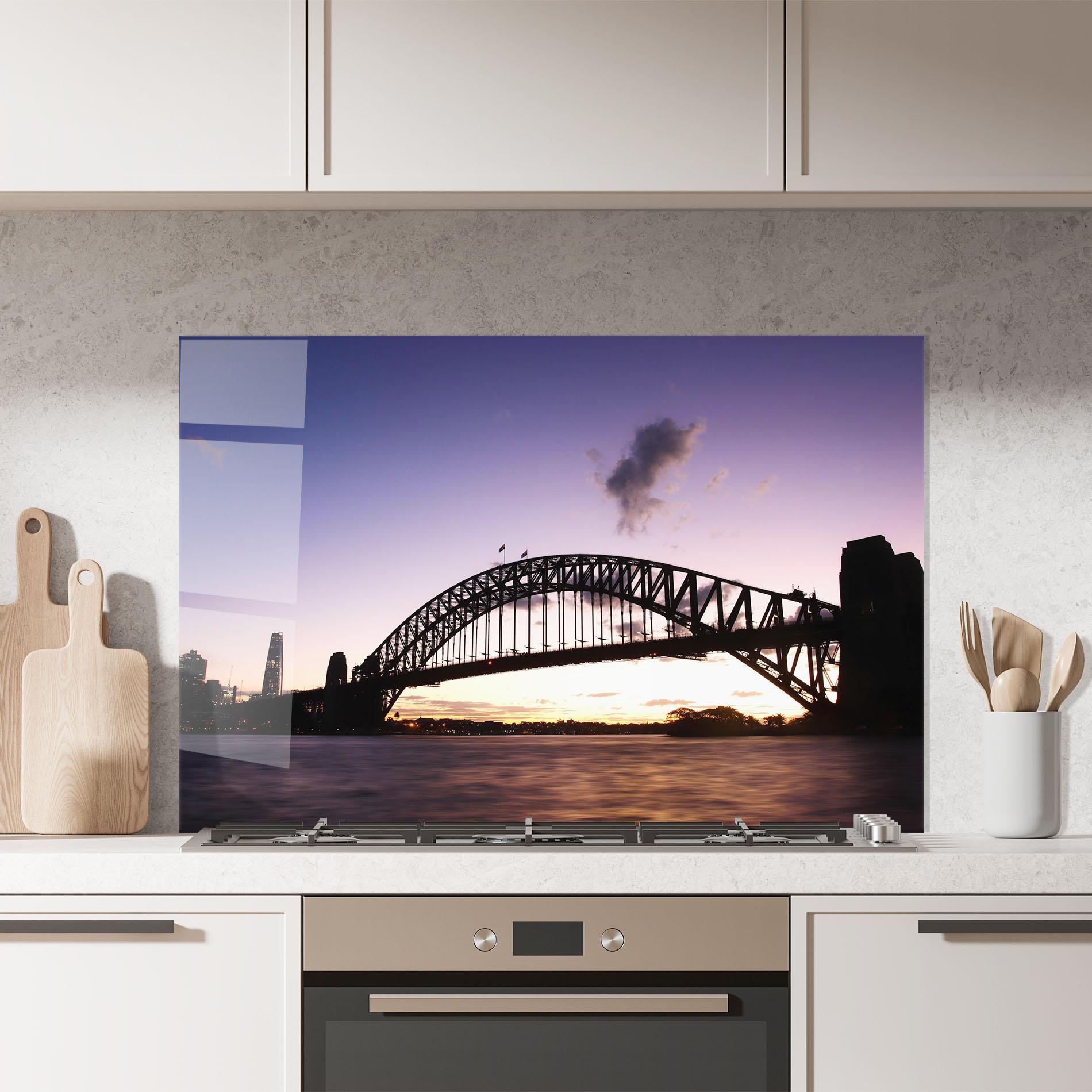 Panou Sticla Bucatarie Purple Sky Sydney mockup 7