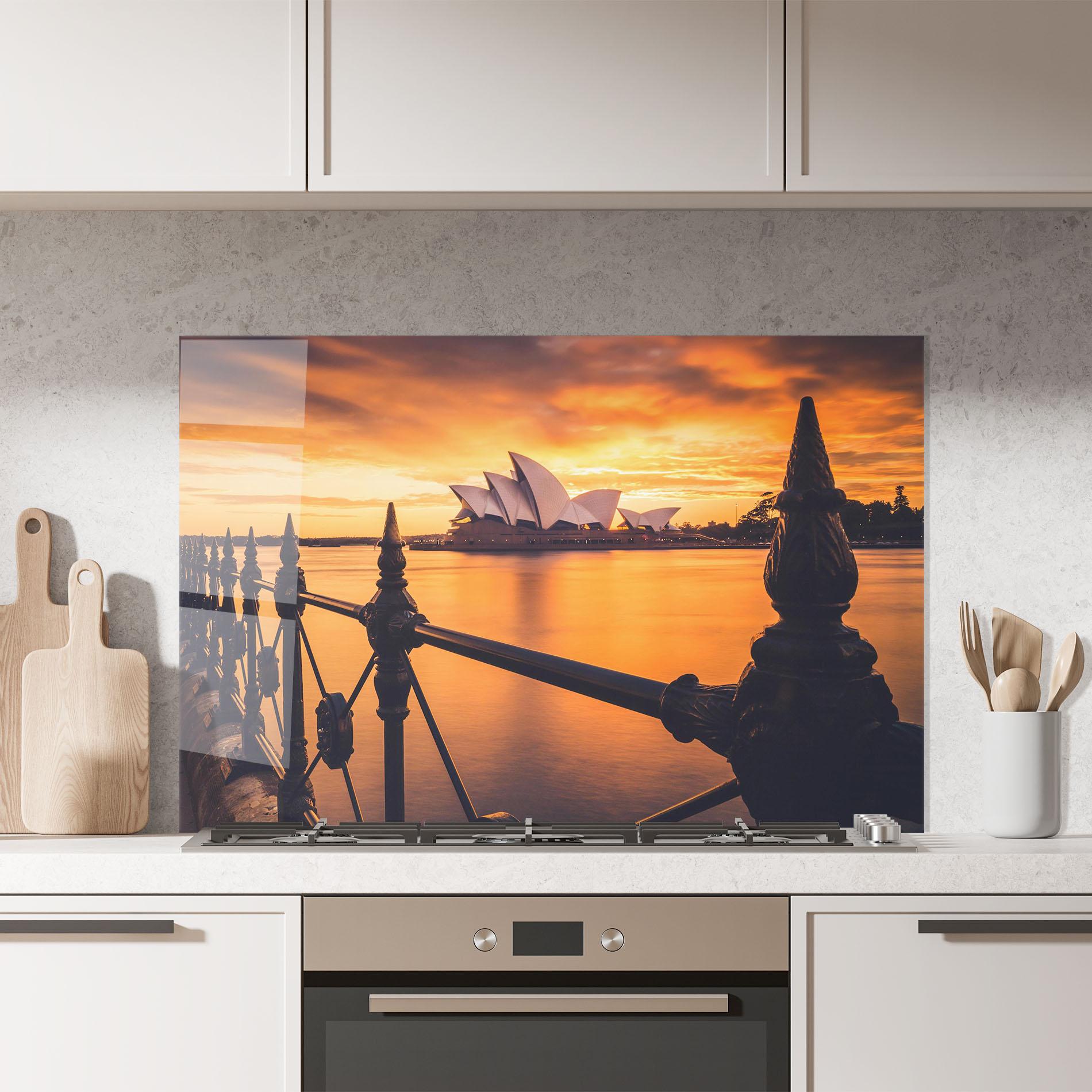 Panou Sticla Bucatarie Sydney Orange View mockup 7