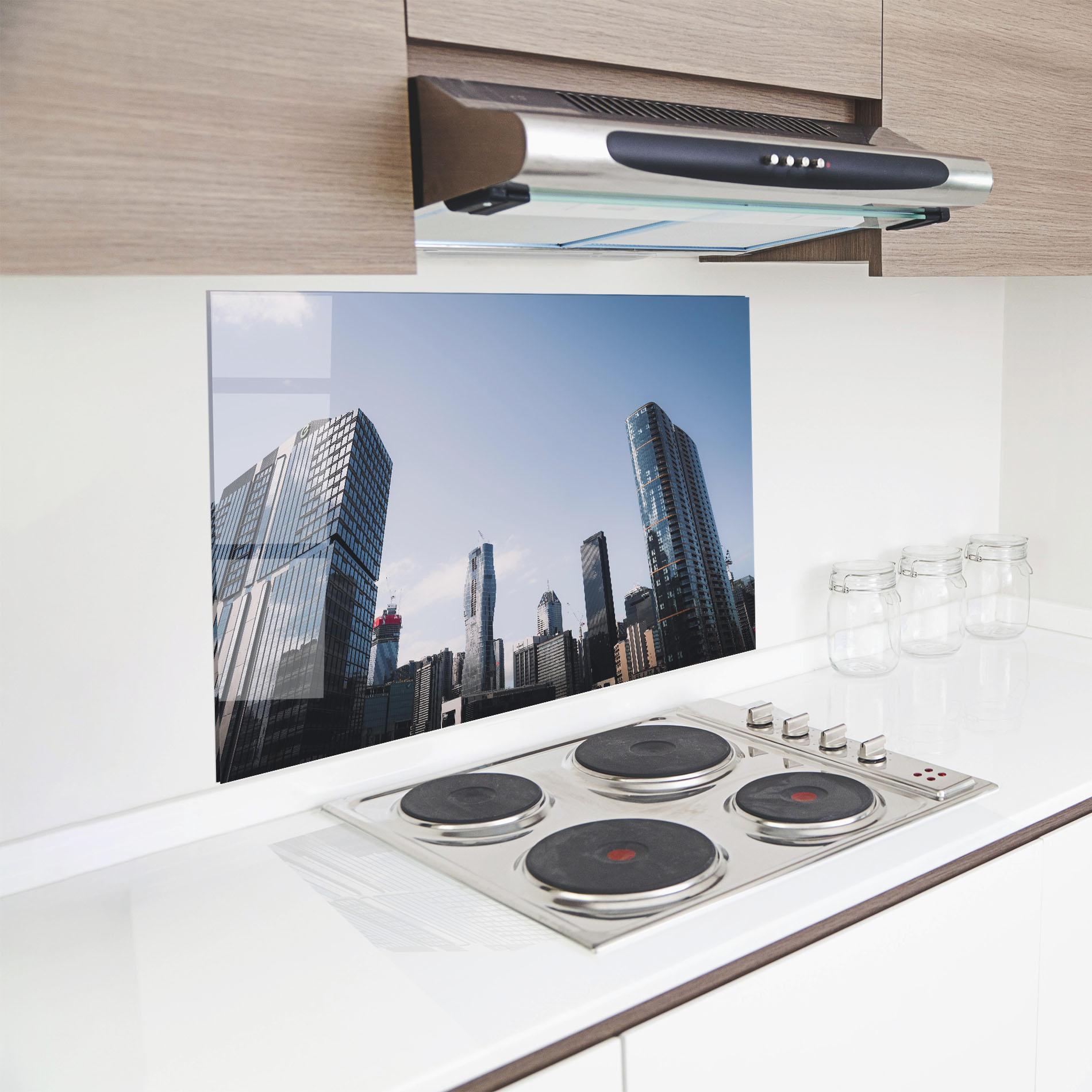 Panou Sticla Bucatarie Business Building mockup 8