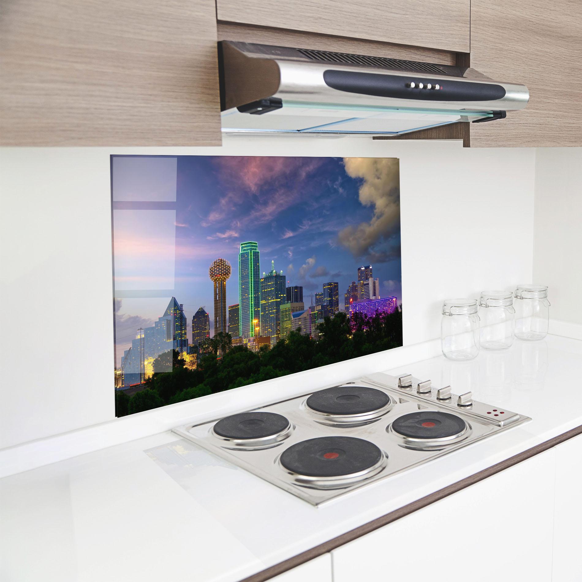 Panou Sticla Bucatarie Dallas Dusk mockup 8