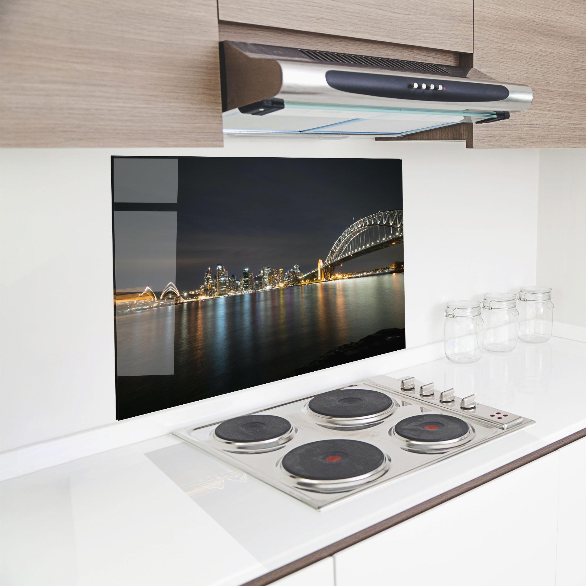 Panou Sticla Bucatarie Harbour Bridge mockup 8