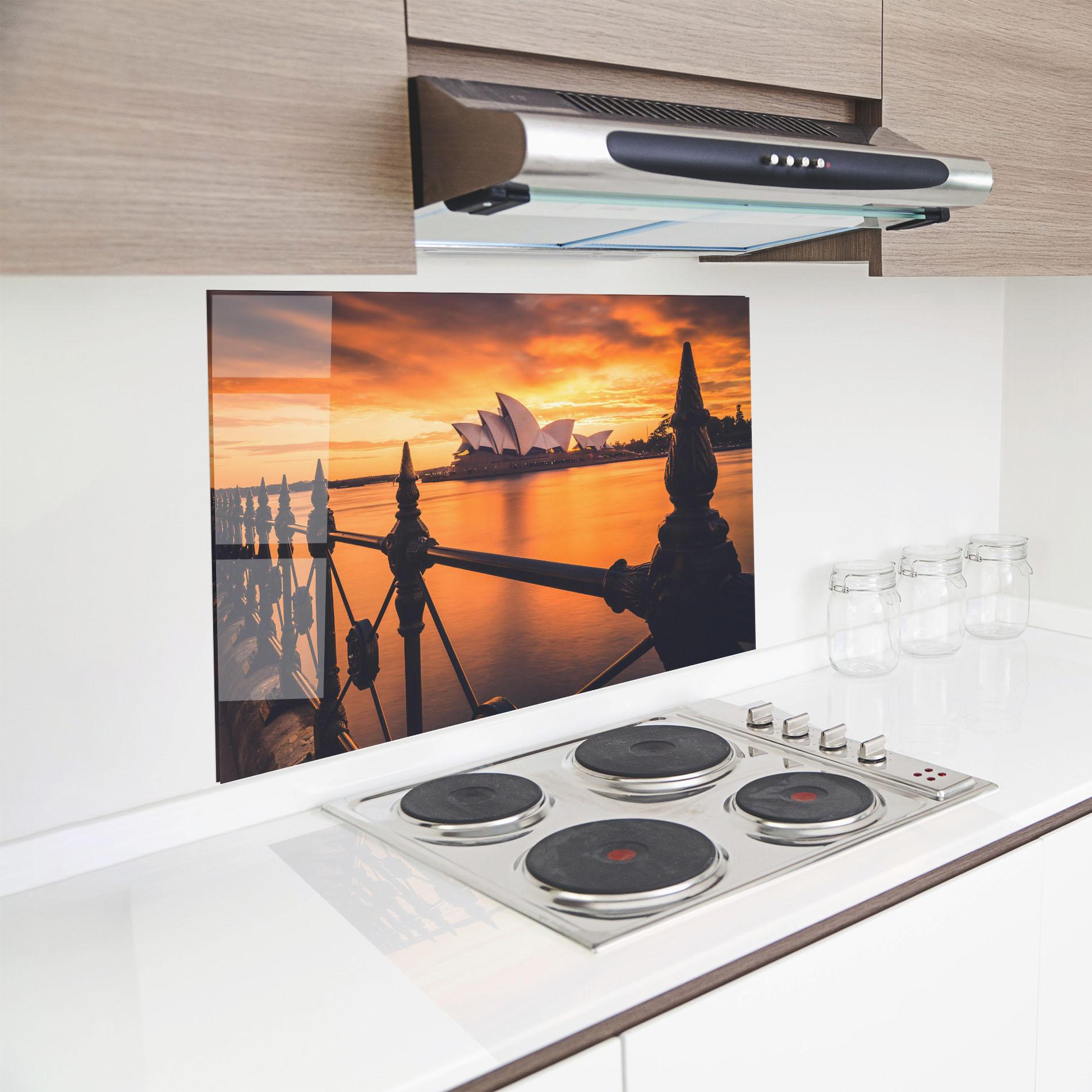 Panou Sticla Bucatarie Sydney Orange View mockup 8