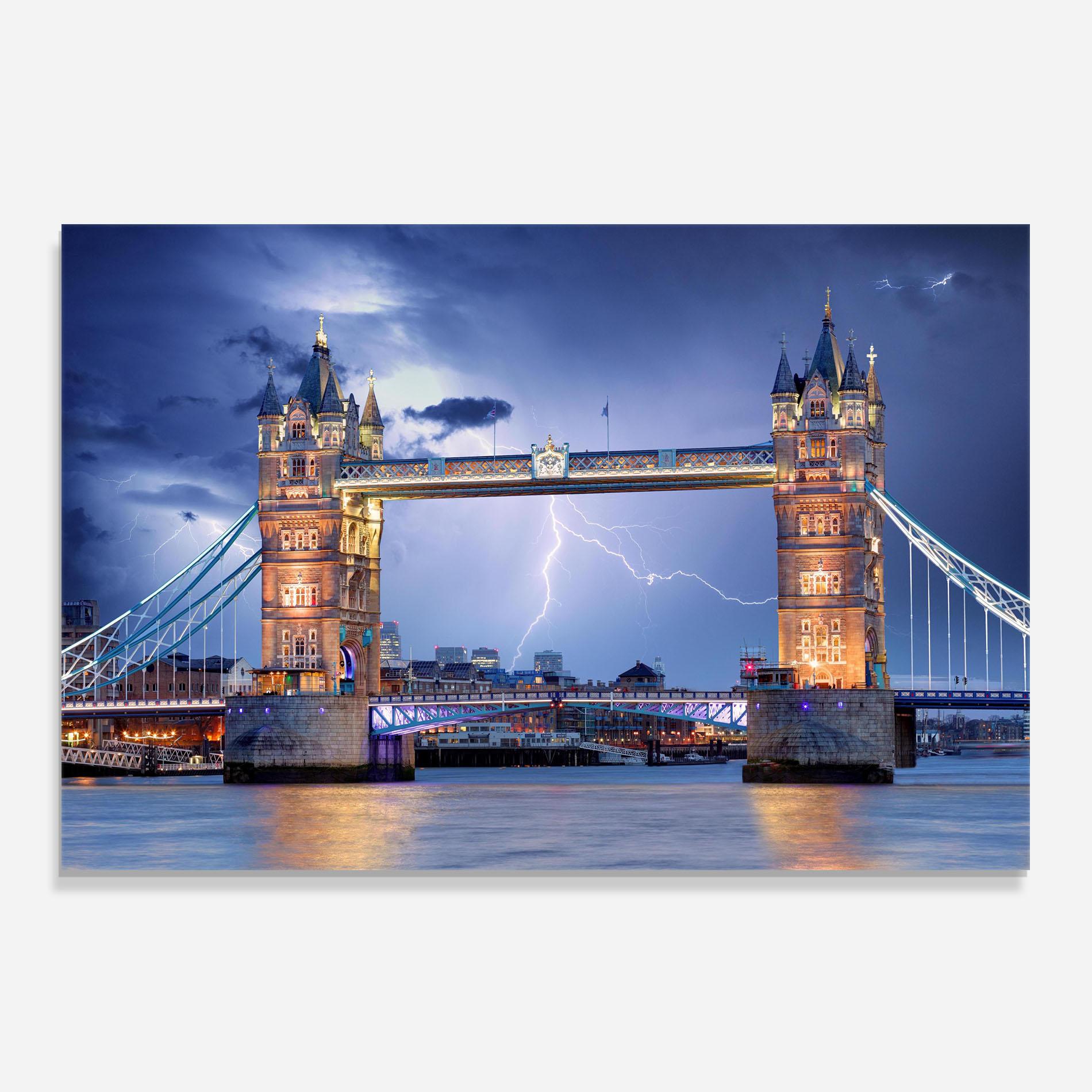Panou Sticla Bucatarie London Tower Bridge mockup 0