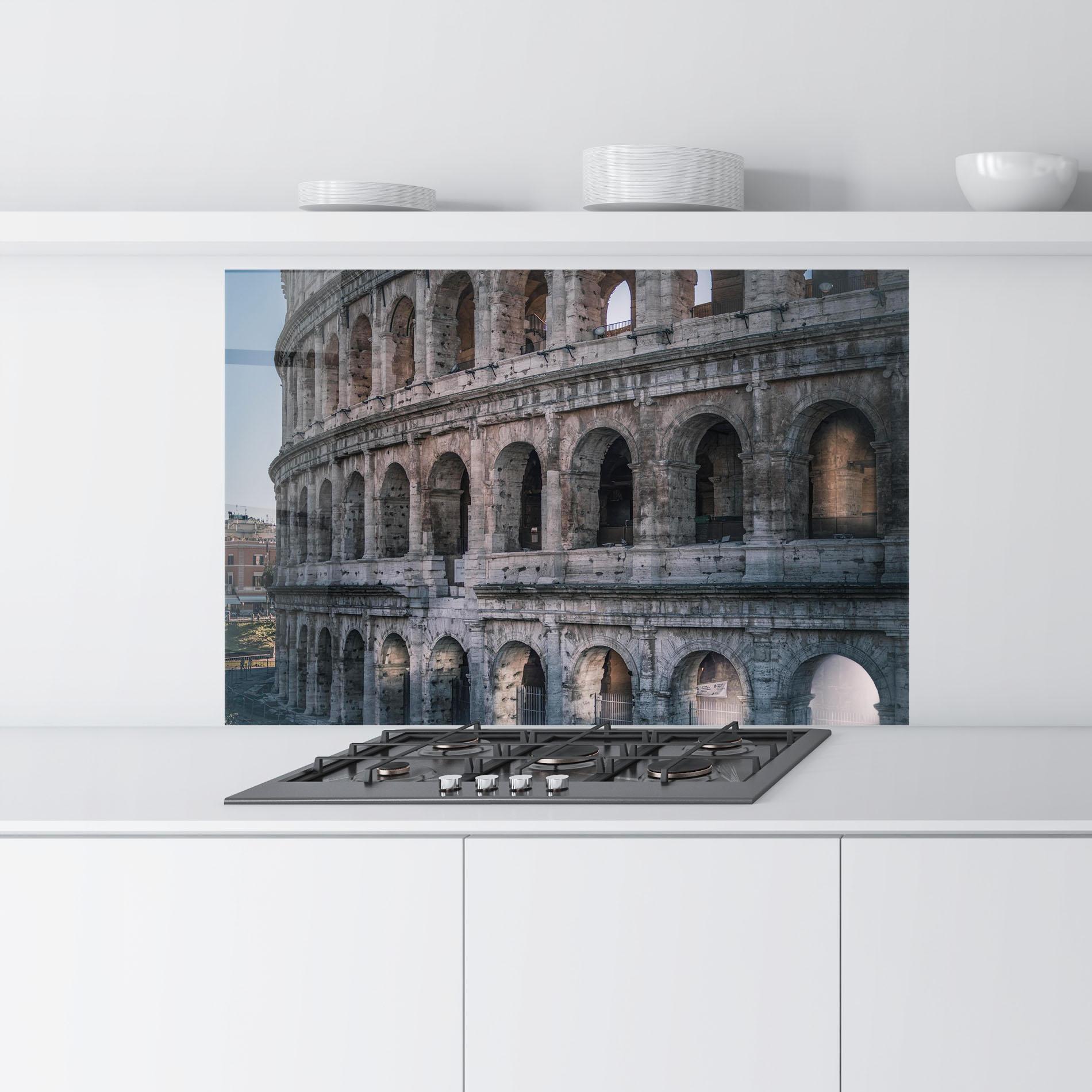 Panou Sticla Bucatarie Colosseum Roma mockup 9