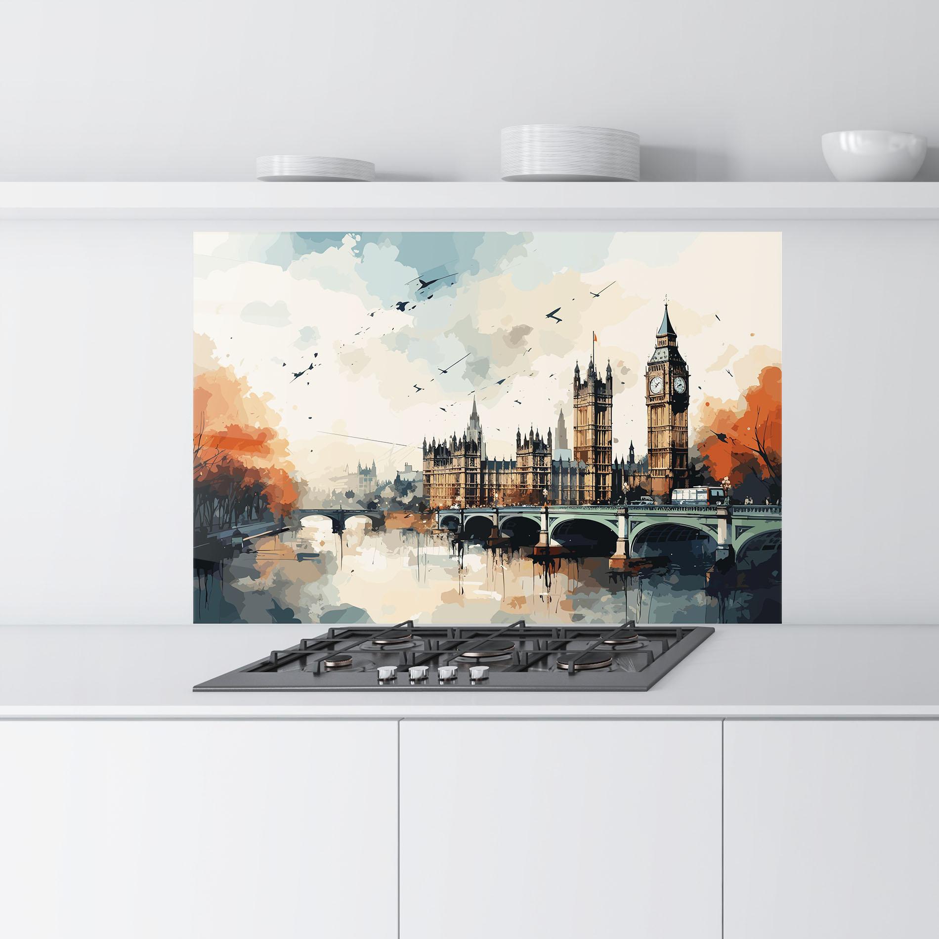 Panou Sticla Bucatarie England Art mockup 9