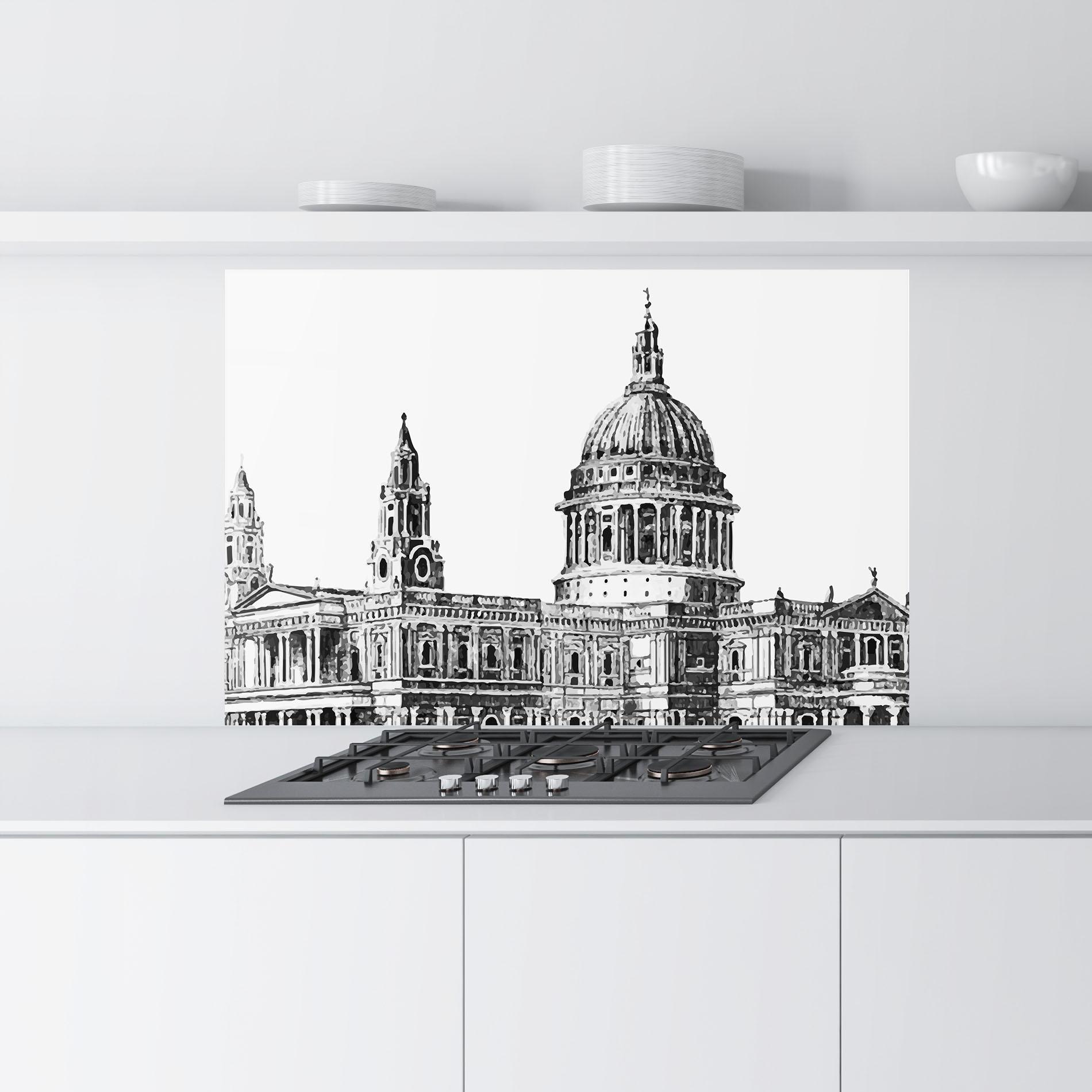 Panou Sticla Bucatarie St Paul Cathedral mockup 9