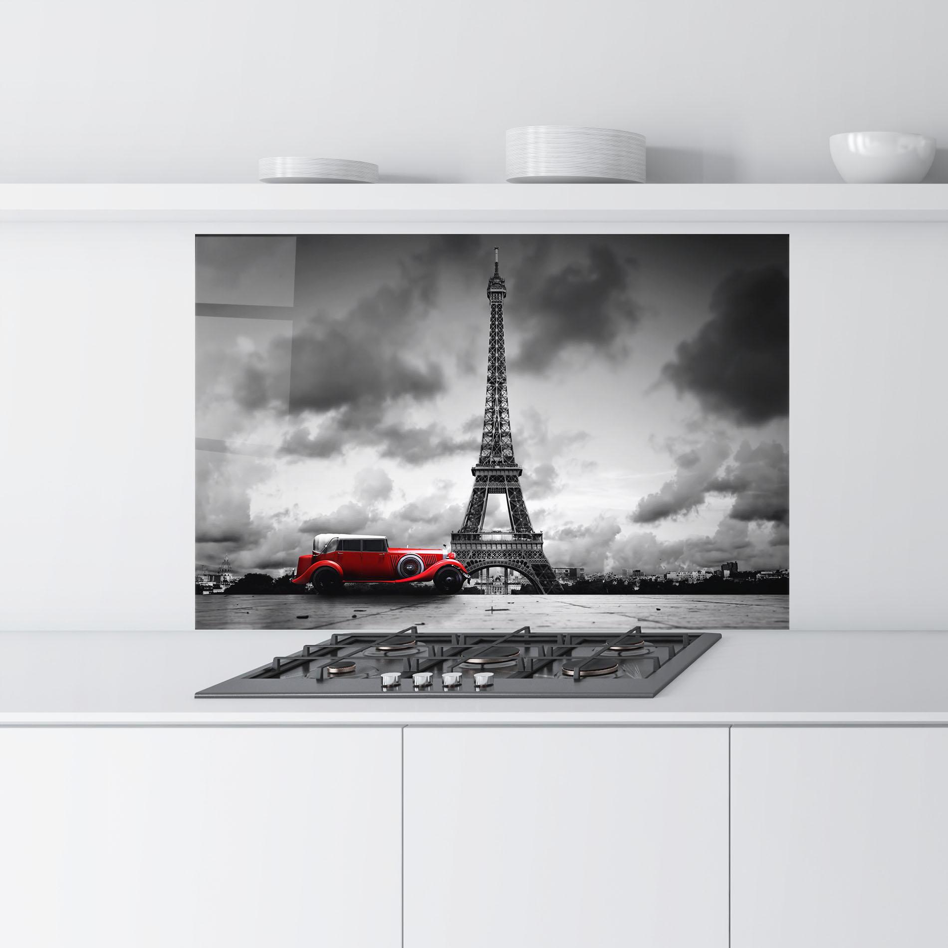 Panou Sticla Bucatarie Vintage Paris mockup 9