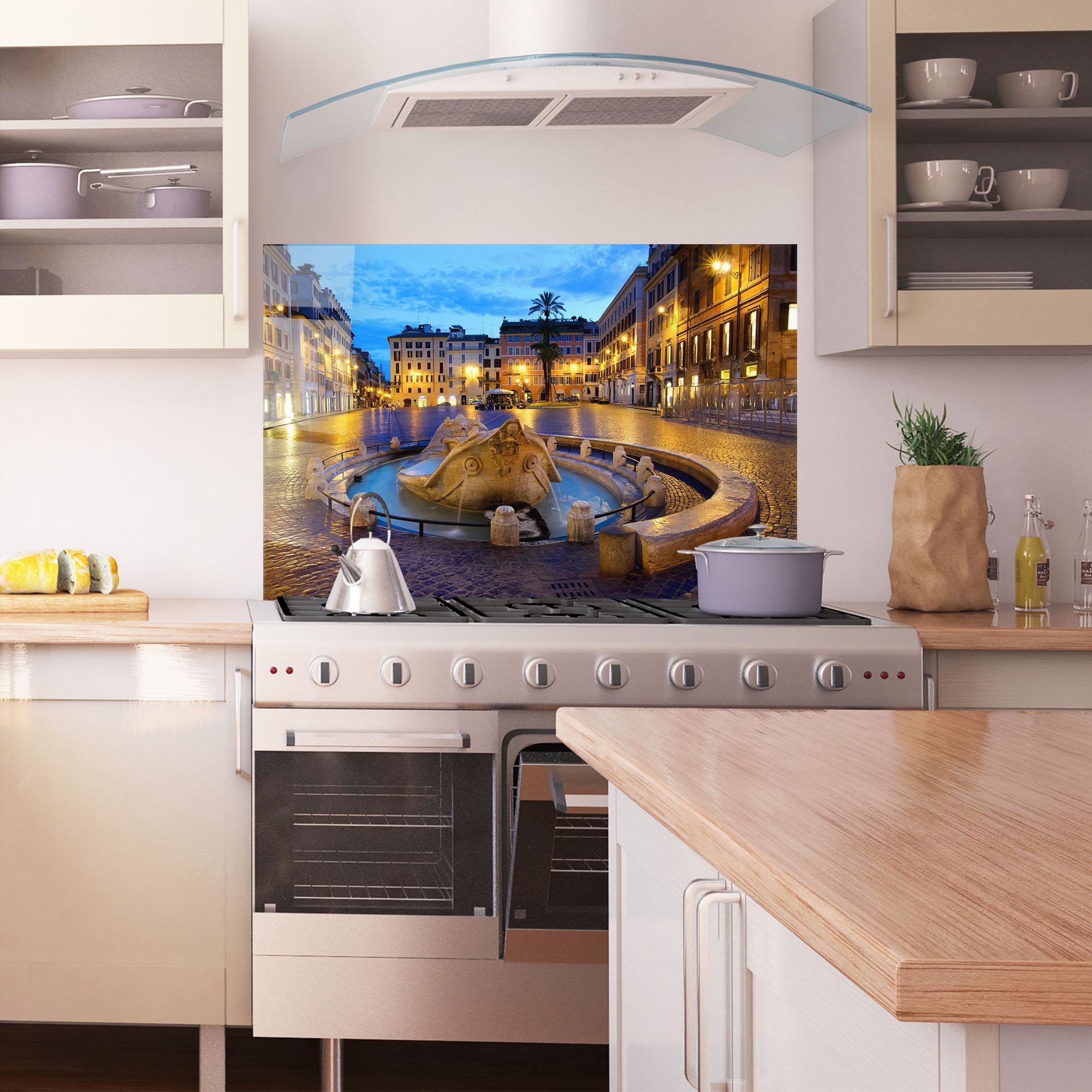 Panou Sticla Bucatarie Barcaccia Rome mockup 1