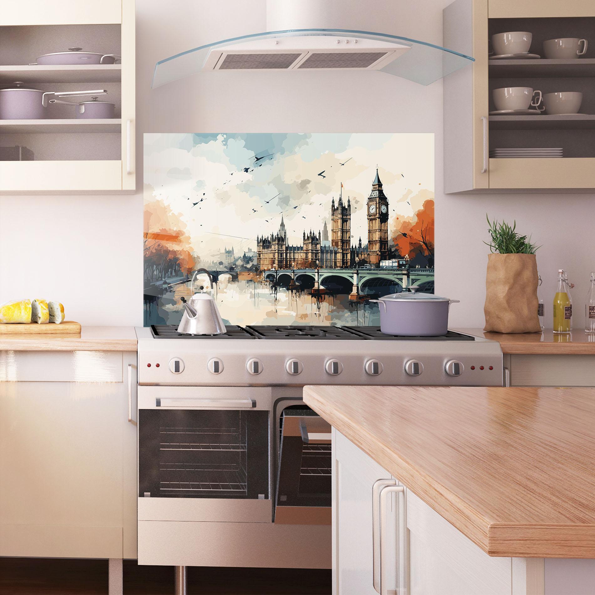 Panou Sticla Bucatarie England Art mockup 1