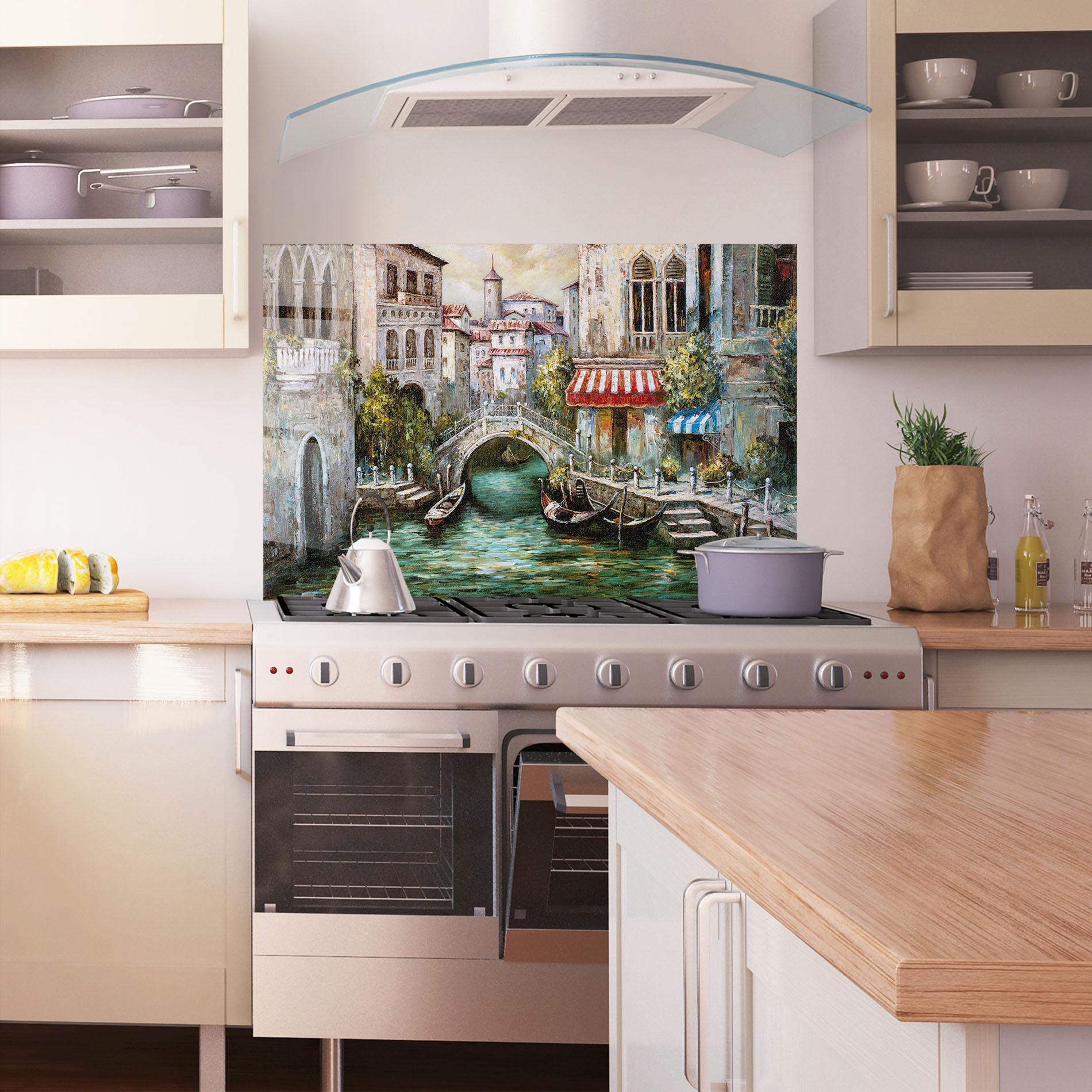 Panou Sticla Bucatarie Venice Colors mockup 1