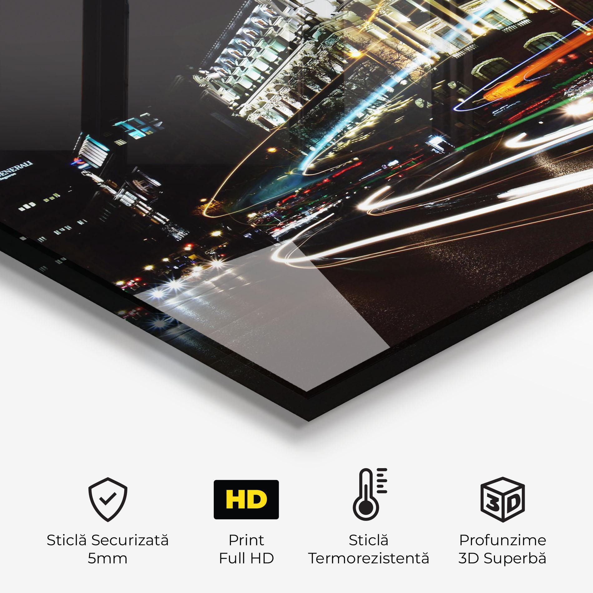 Panou Sticla Bucatarie Madrid At Night mockup 2