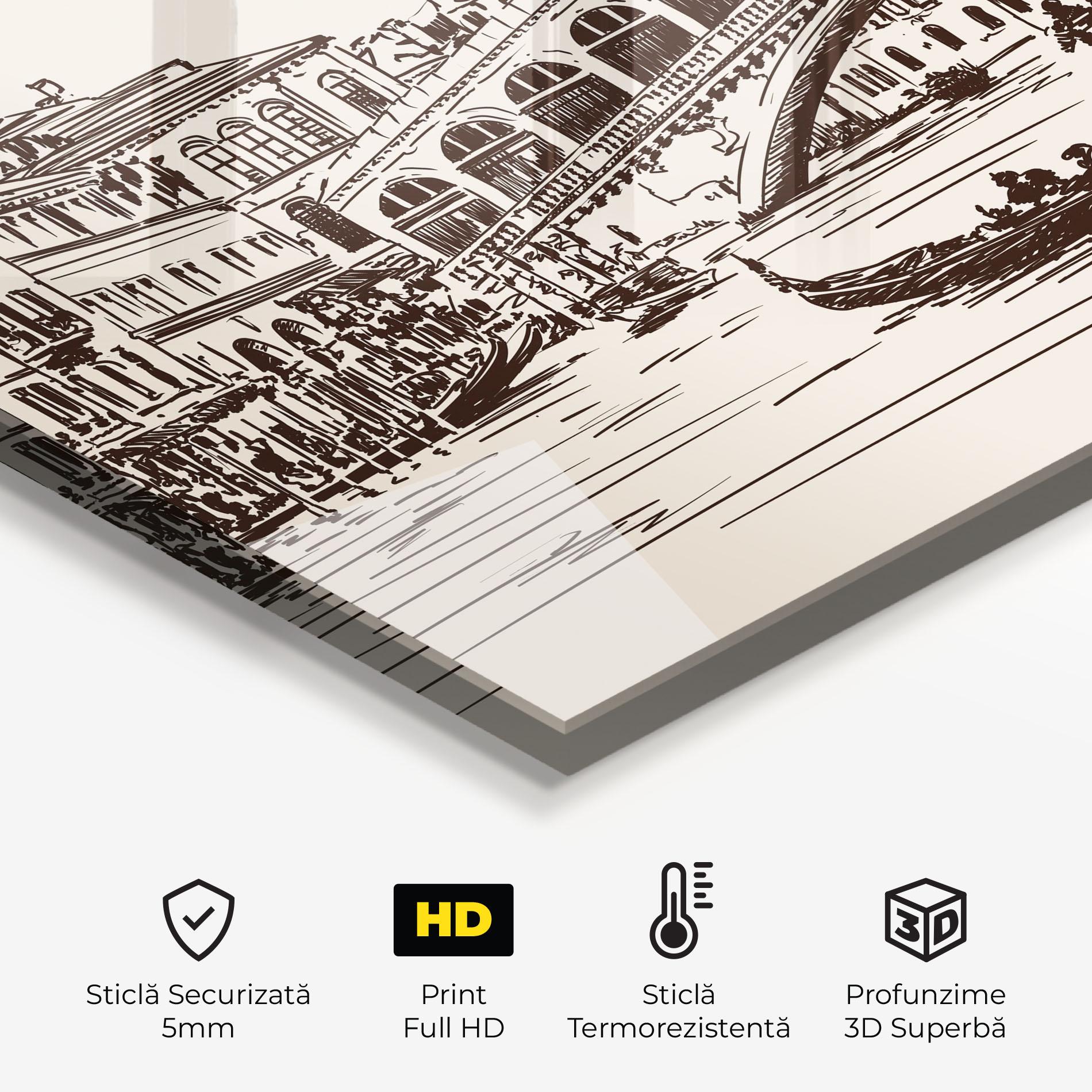 Panou Sticla Bucatarie Rialto Bridge mockup 2