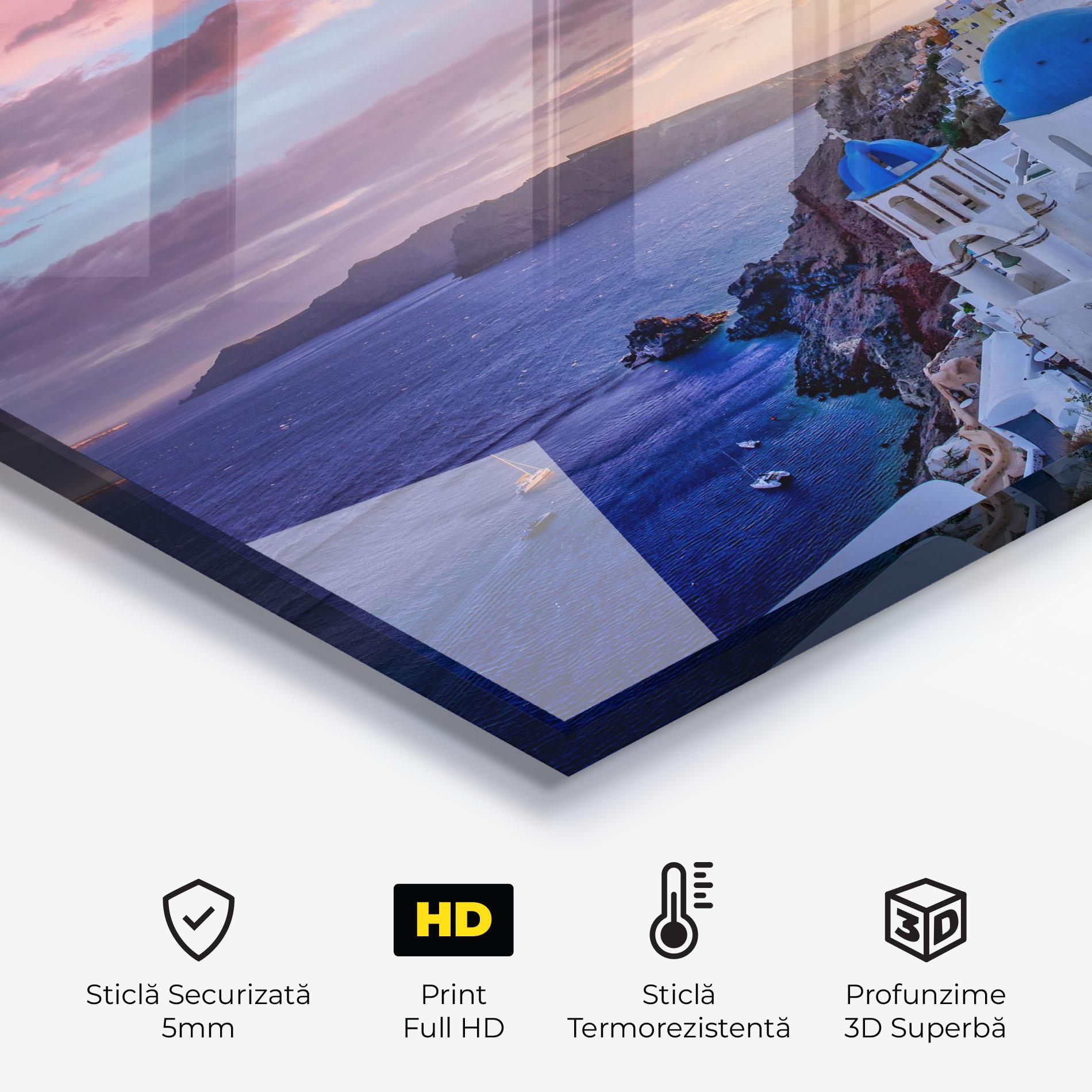 Panou Sticla Bucatarie Santorini View mockup 2